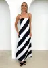 Kaela Maxi Dress - Black Stripe sold by Gingham & Heels