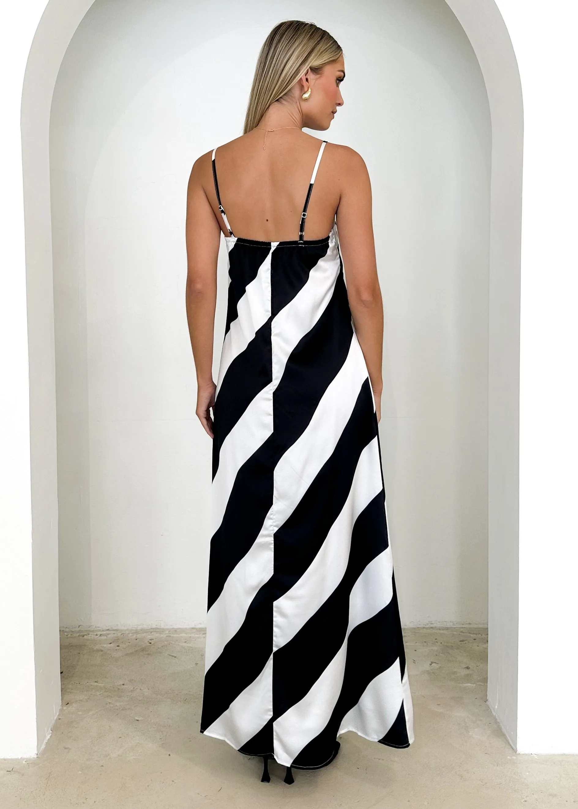 Kaela Maxi Dress - Black Stripe sold by Gingham & Heels product image thumbnail 5