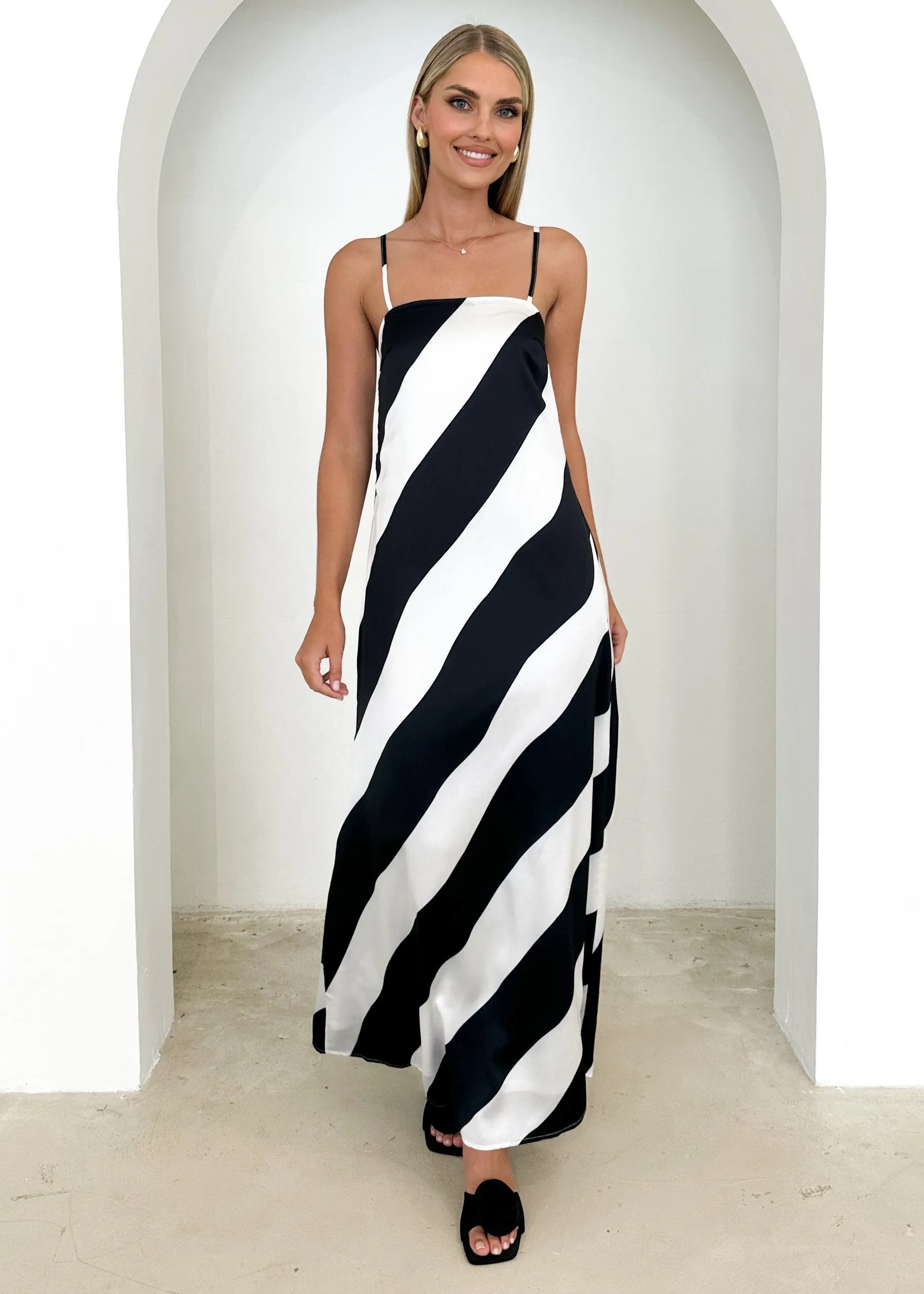 Kaela Maxi Dress - Black Stripe sold by Gingham & Heels product image thumbnail 3