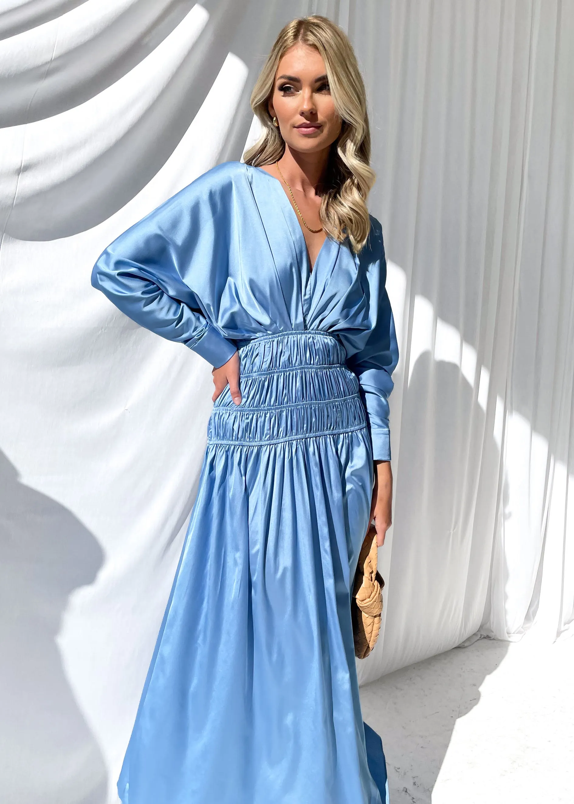 Ladora Midi Dress - Blue sold by Gingham & Heels product image thumbnail 3