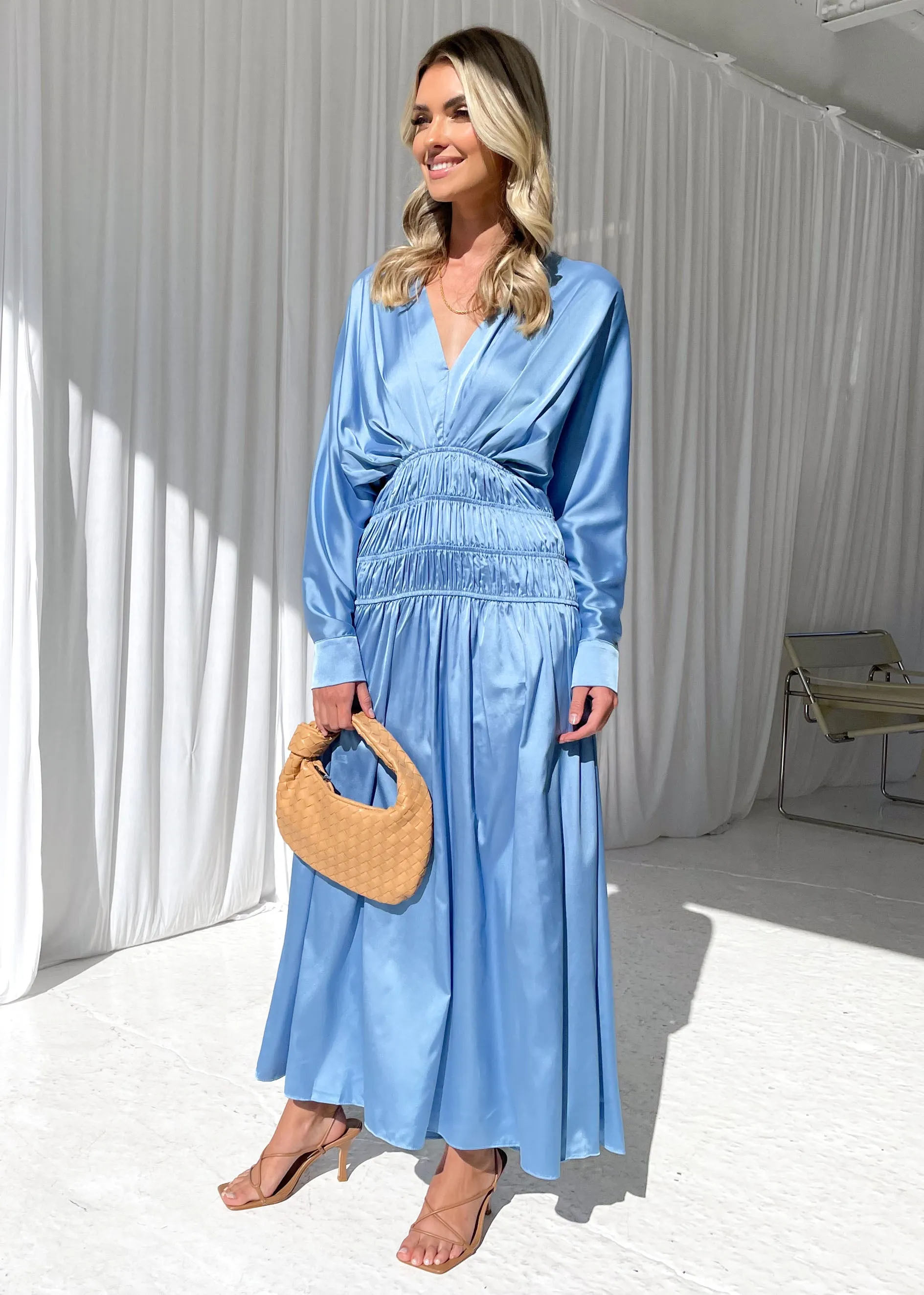 Ladora Midi Dress - Blue sold by Gingham & Heels product image thumbnail 4