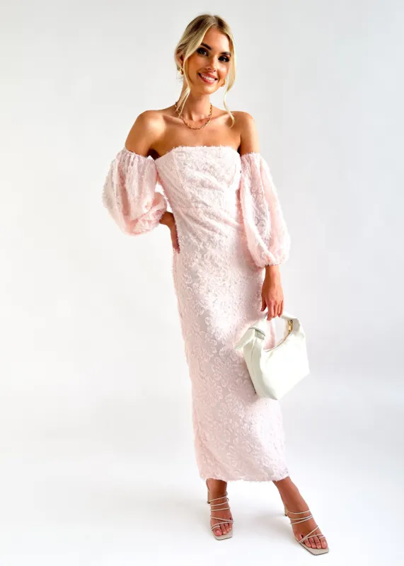 Laylla Midi Dress - Blush sold by Gingham & Heels