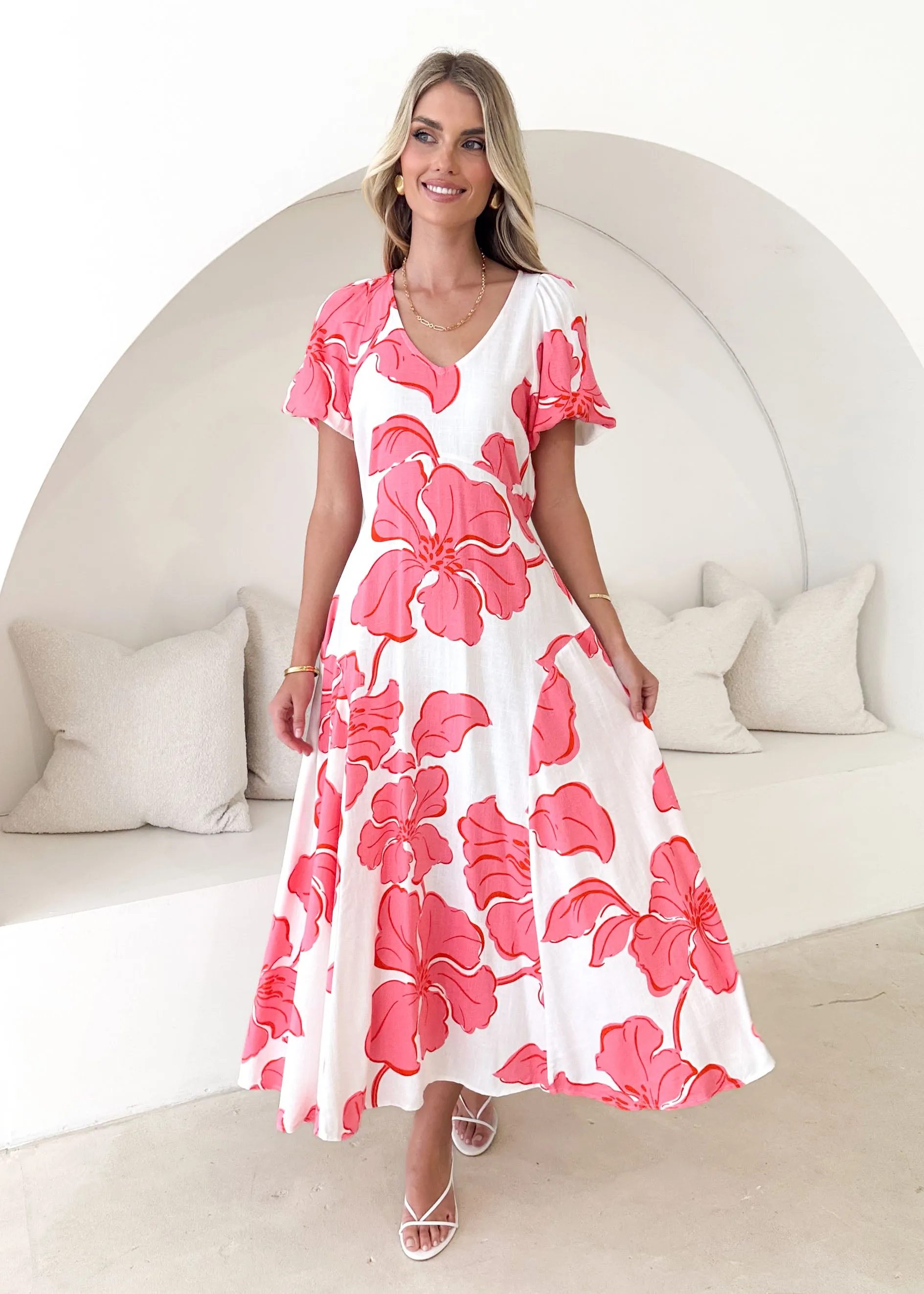 Lirrio Midi Dress - Pink Raloma sold by Gingham & Heels product image thumbnail 2