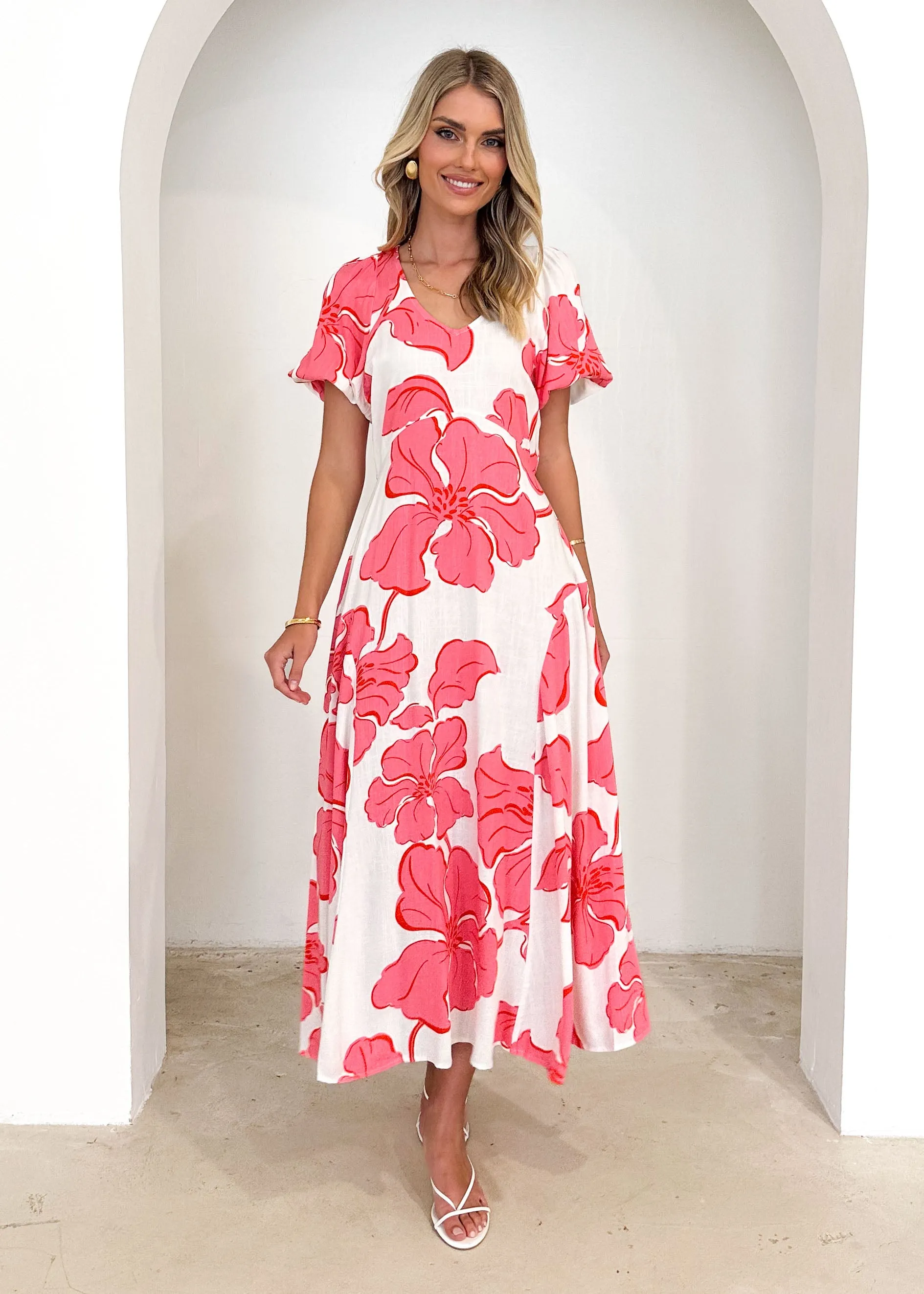 Lirrio Midi Dress - Pink Raloma sold by Gingham & Heels product image thumbnail 3
