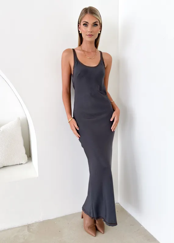 Jour Maxi Dress - Charcoal sold by Gingham & Heels
