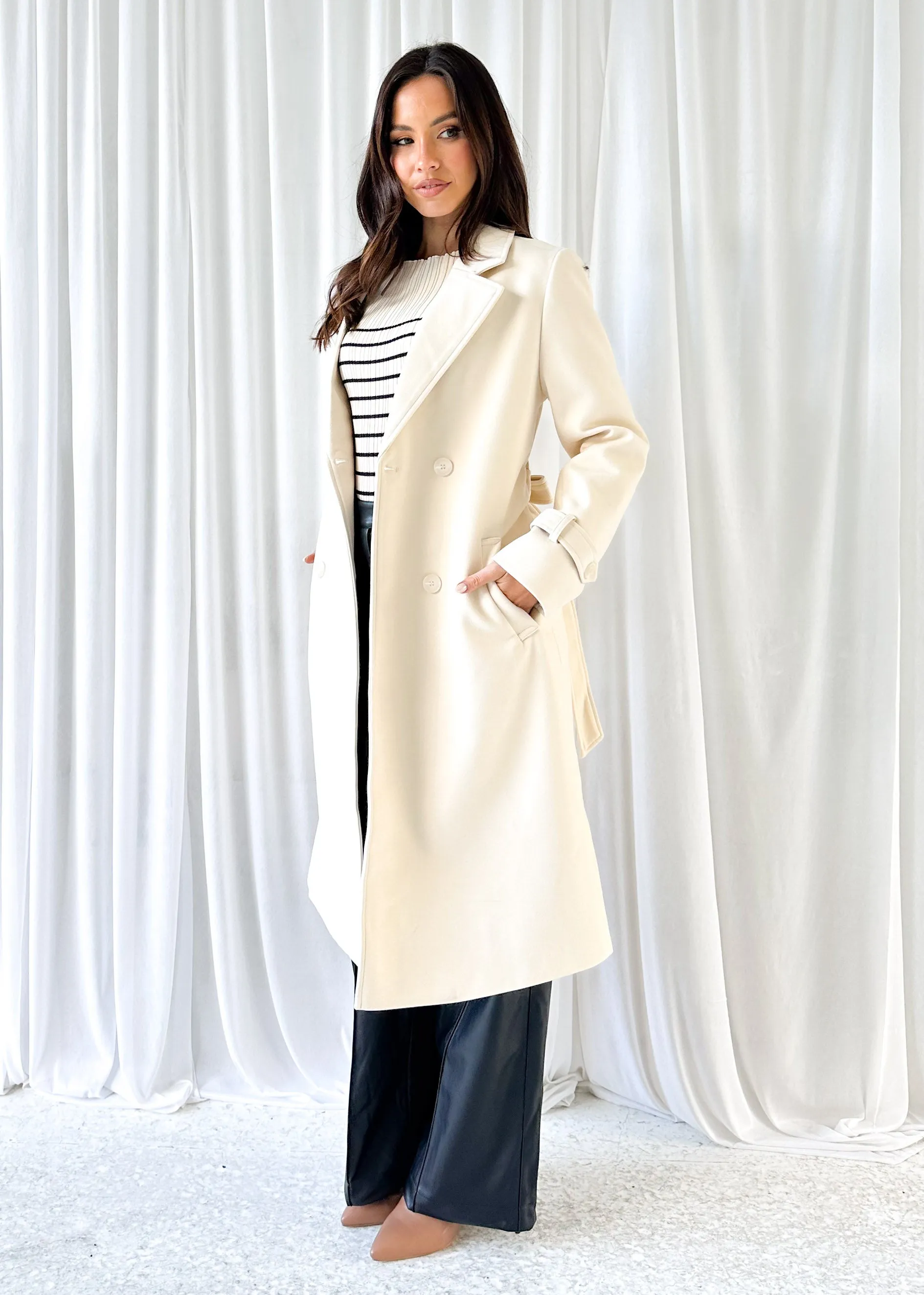 Dreanna Coat - Cream sold by Gingham & Heels product image thumbnail 4