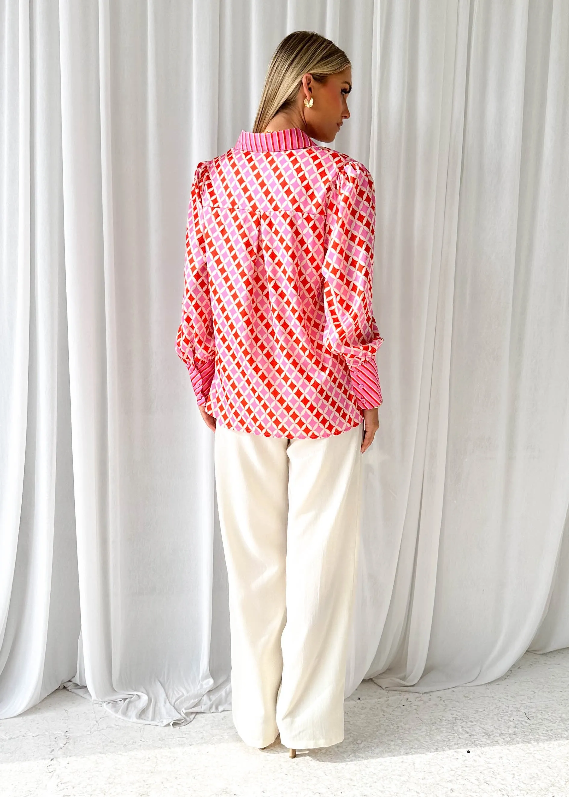 Daphney Shirt - Pink Tile sold by Gingham & Heels product image thumbnail 5