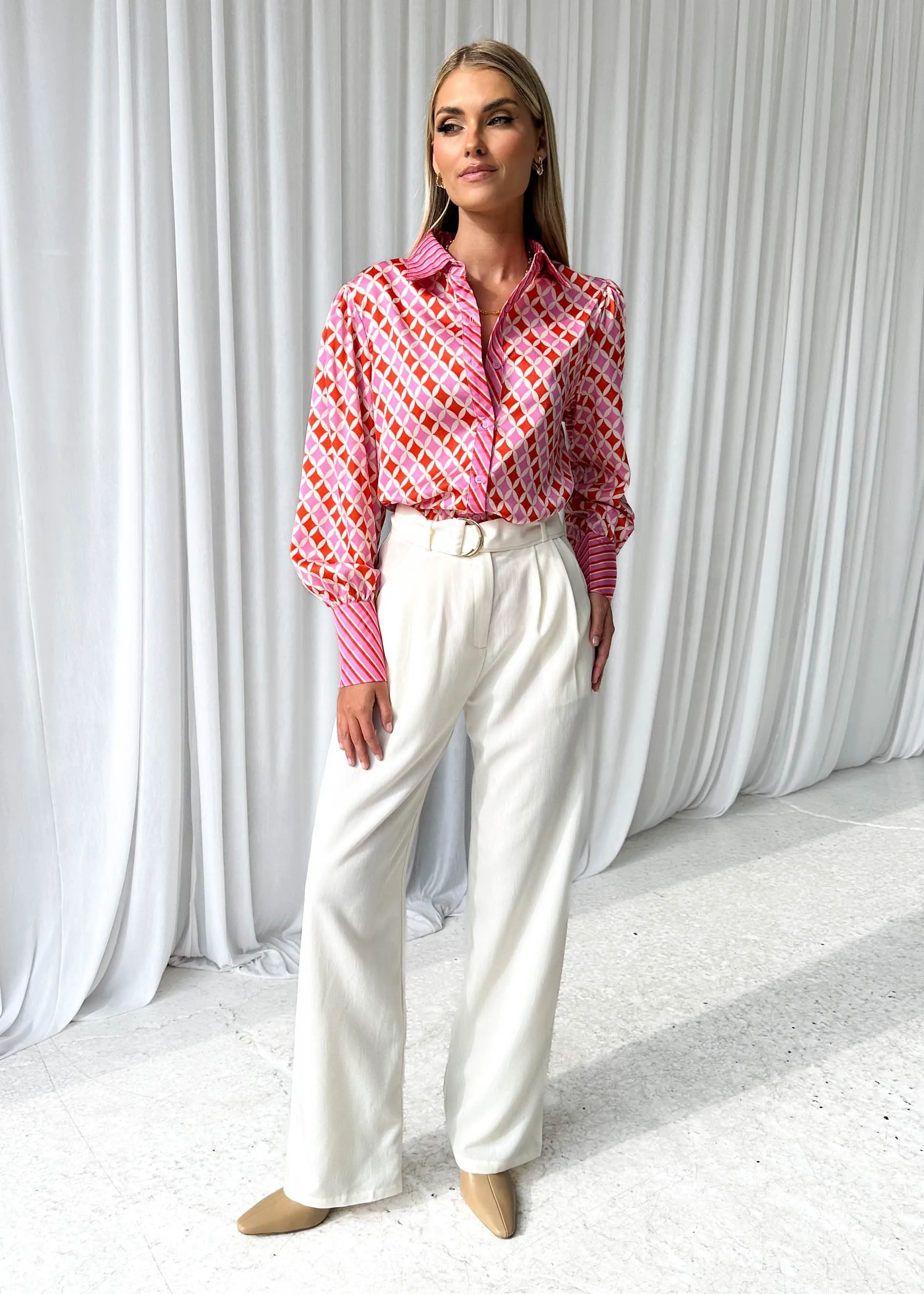 Daphney Shirt - Pink Tile sold by Gingham & Heels product image thumbnail 2