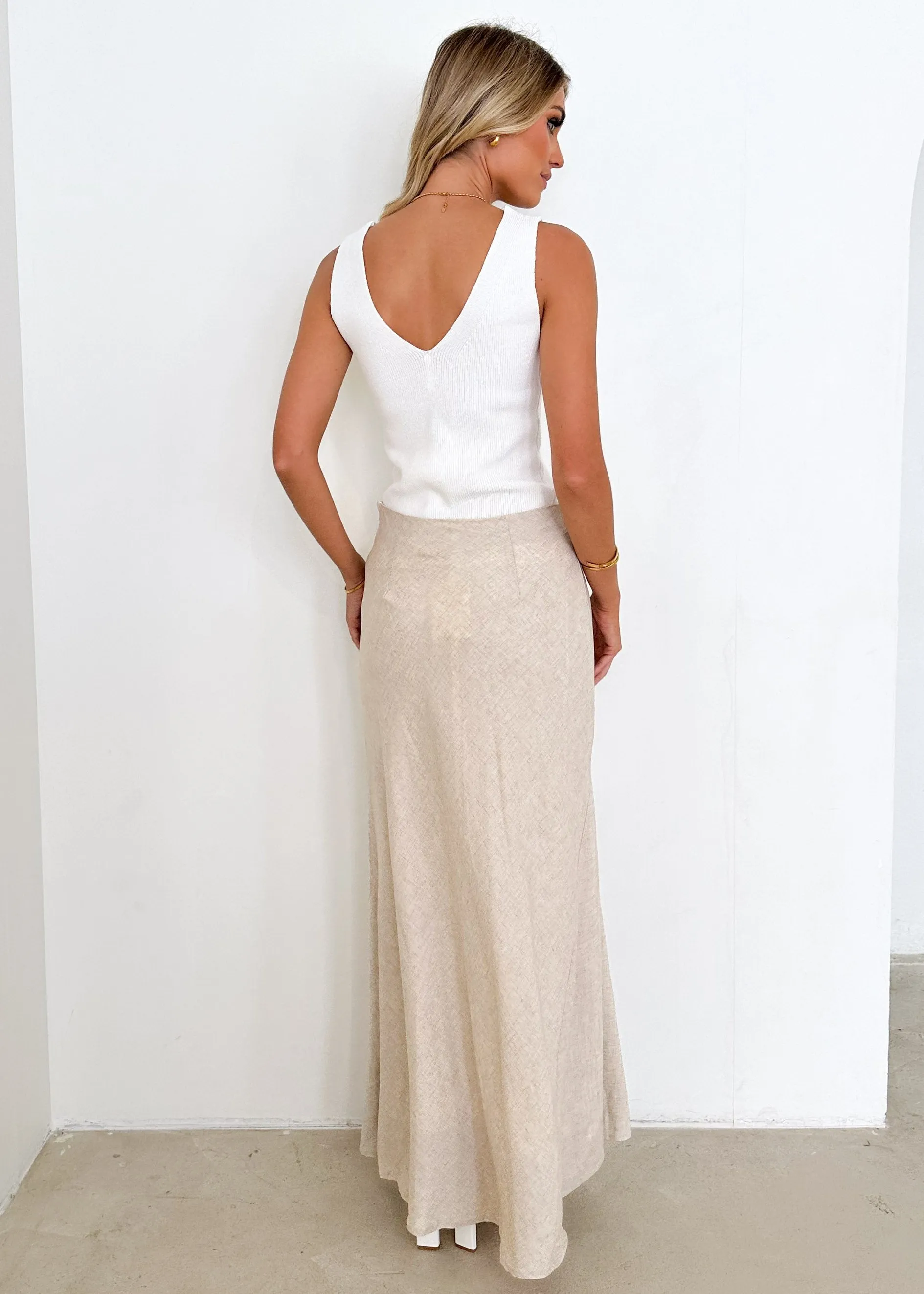 Tivia Maxi Skirt - Natural sold by Gingham & Heels product image thumbnail 5