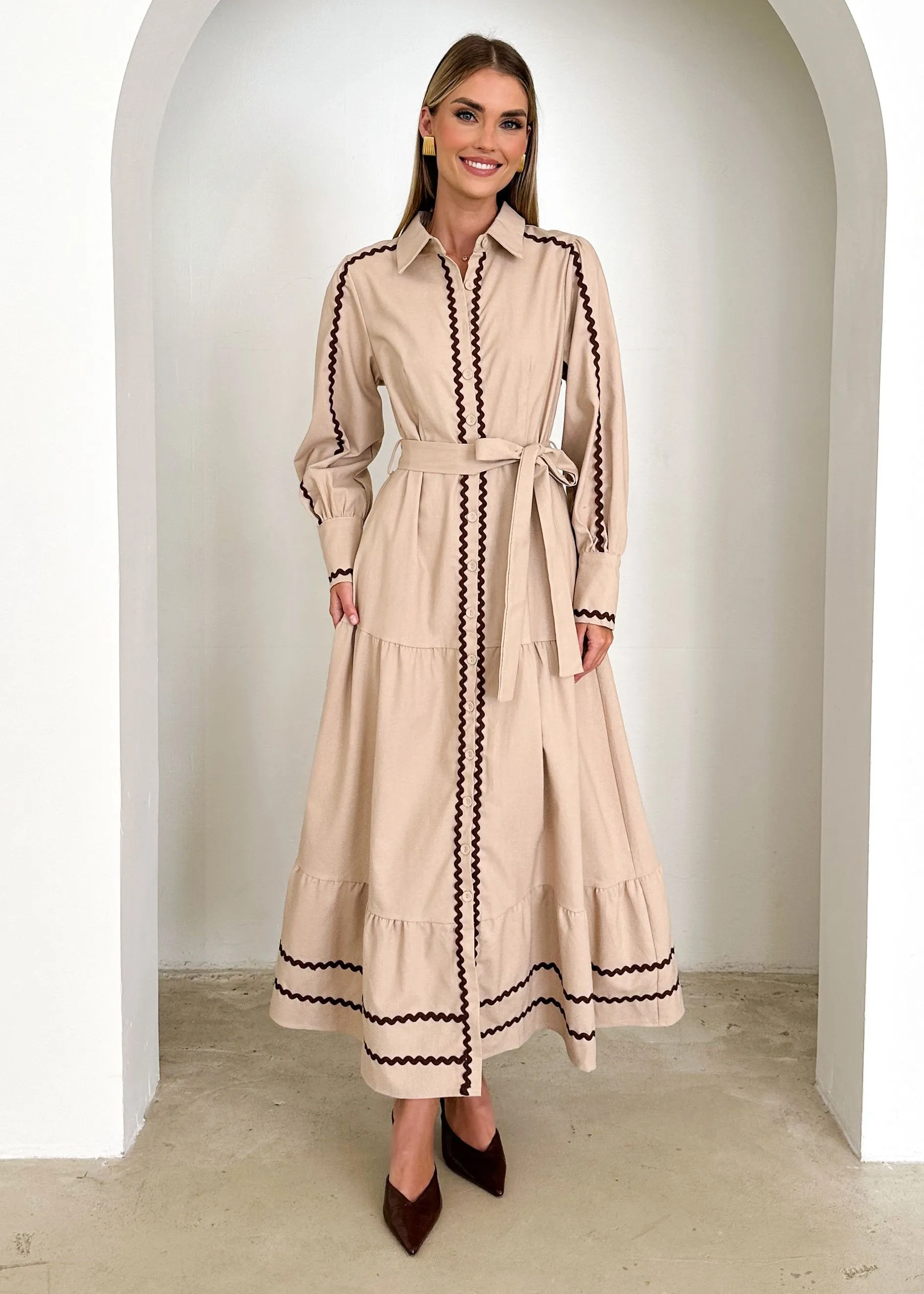 Jordana Maxi Dress - Beige sold by Gingham & Heels product image thumbnail 2