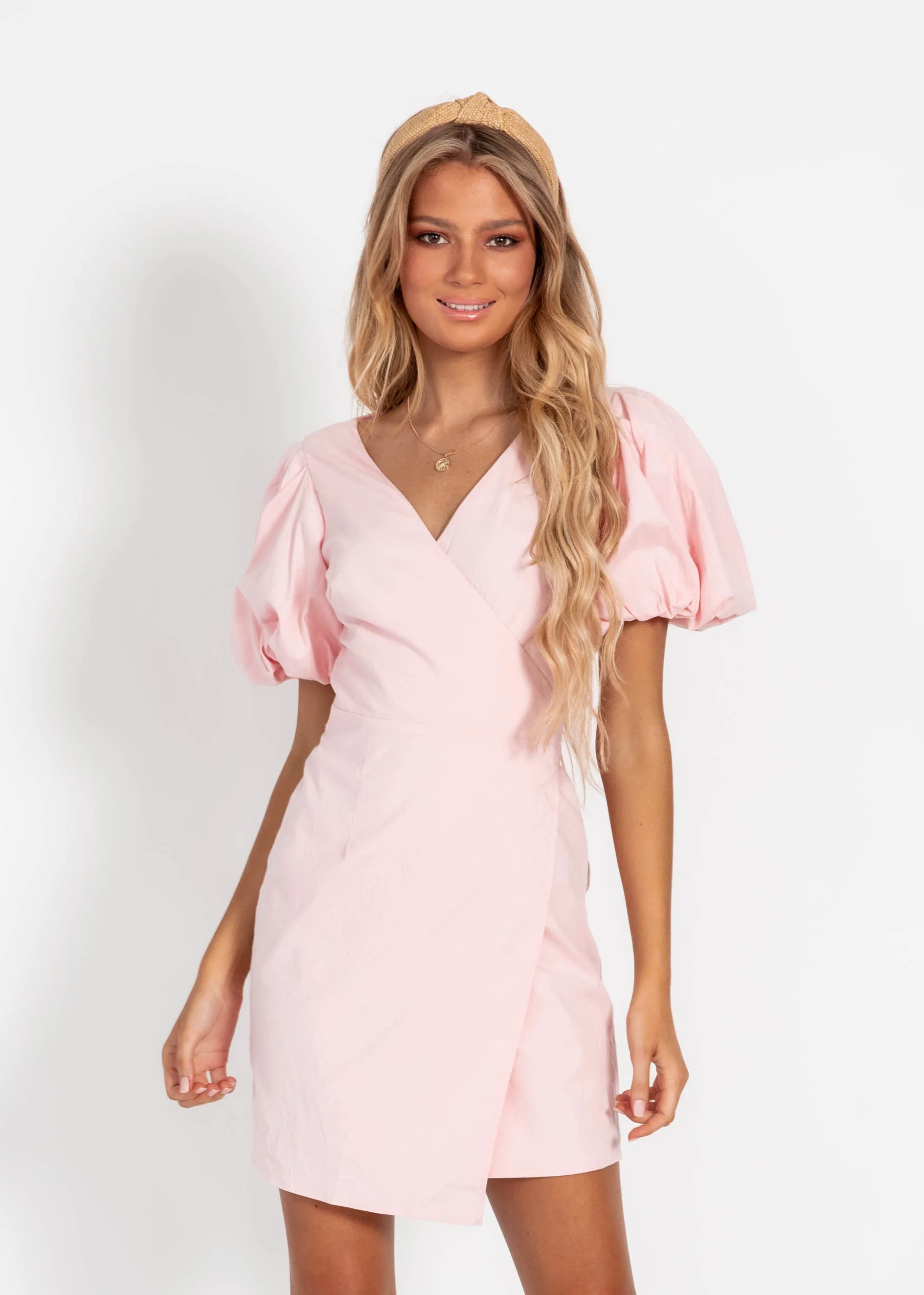 Take it to Heart Wrap Dress - Pink sold by Gingham & Heels product image thumbnail 4