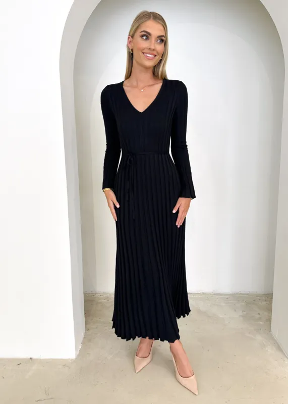 Jelsoe Knit Midi Dress - Black sold by Gingham & Heels