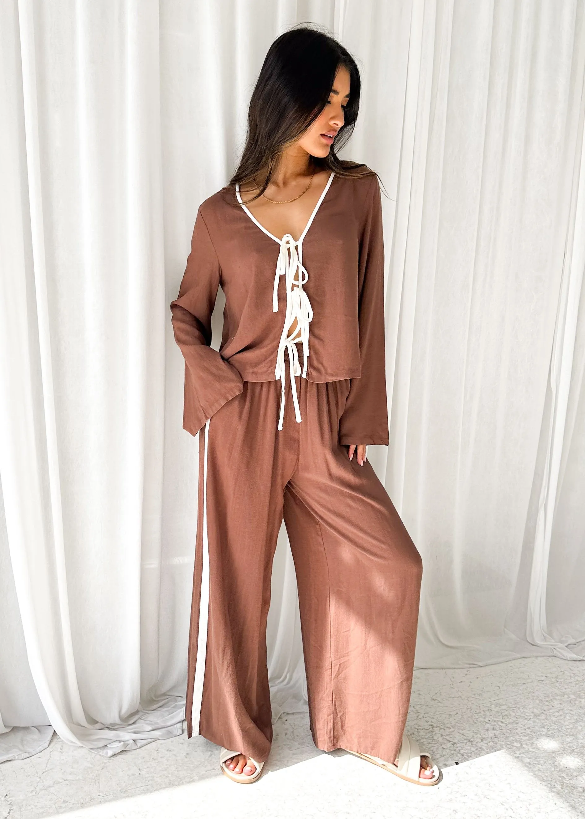 Rowana Top - Chocolate sold by Gingham & Heels product image thumbnail 3