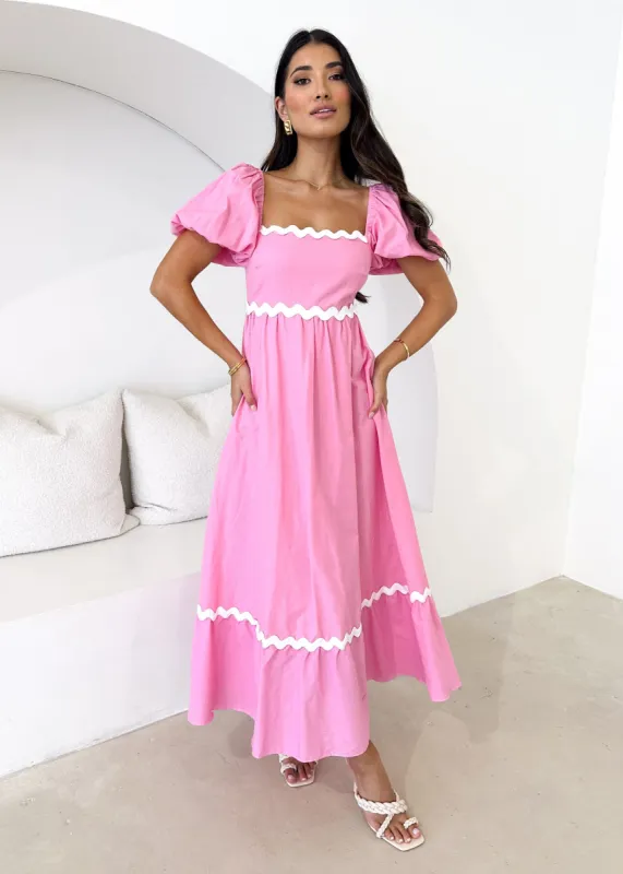 Megser Maxi Dress - Pink sold by Gingham & Heels