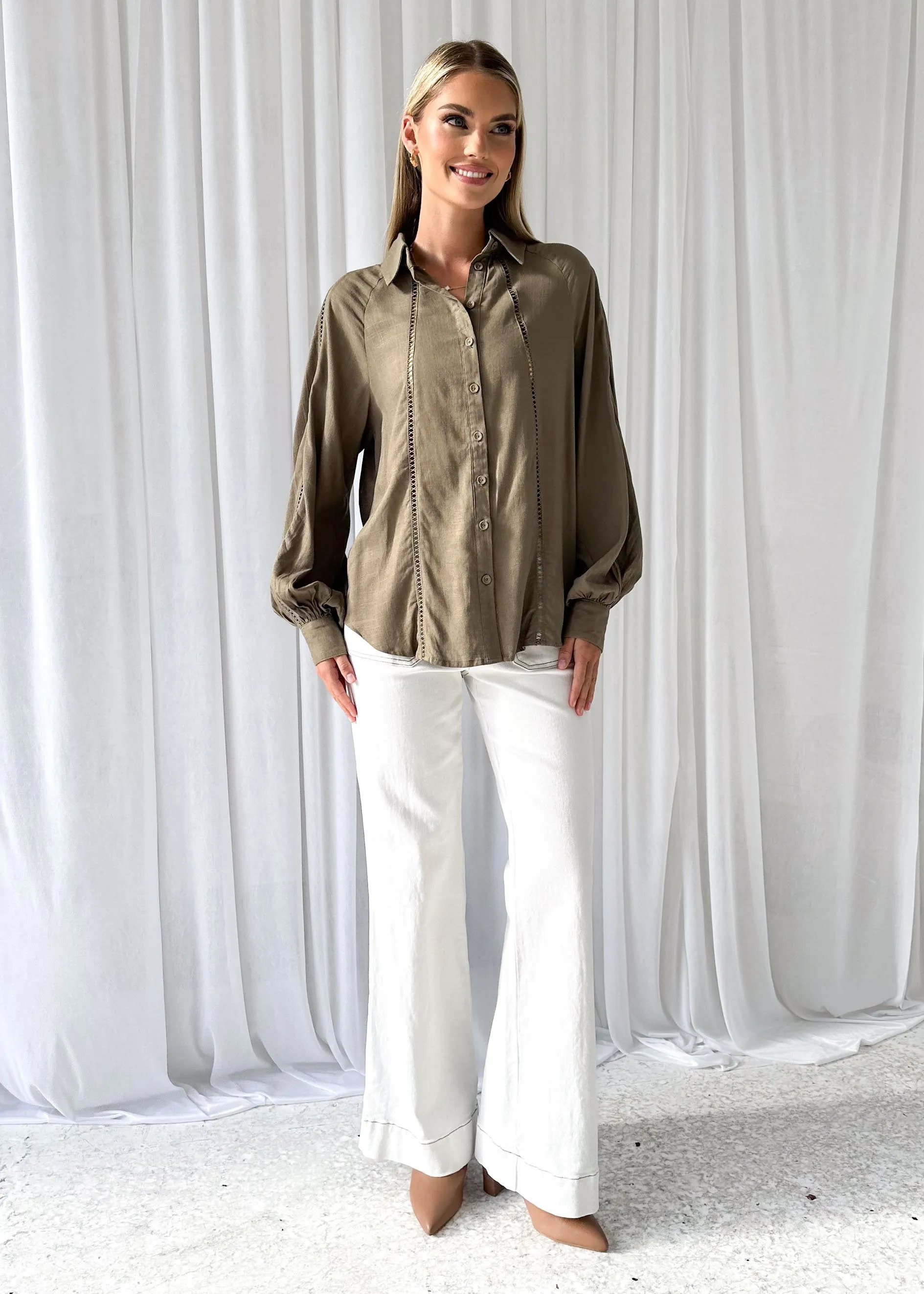 Haydra Shirt - Sage sold by Gingham & Heels product image thumbnail 3