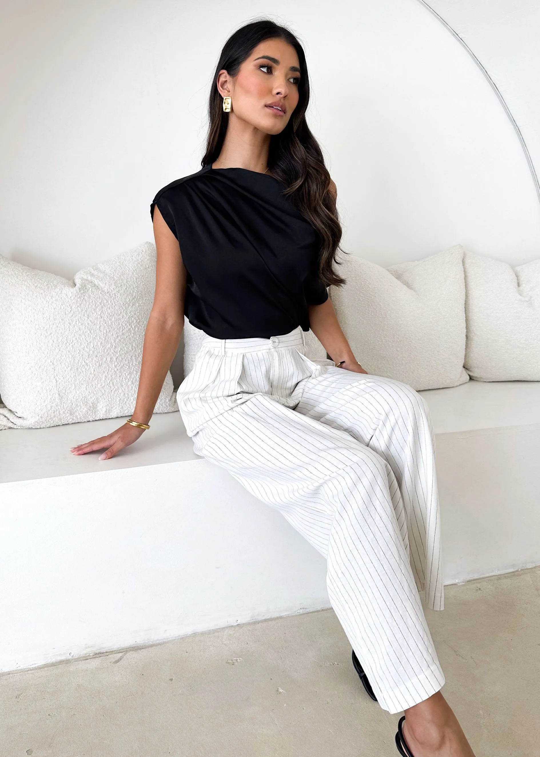 Isstra One Shoulder Top - Black sold by Gingham & Heels product image thumbnail 4