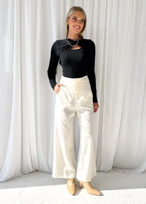 Akerro Pants - Cream sold by Gingham & Heels