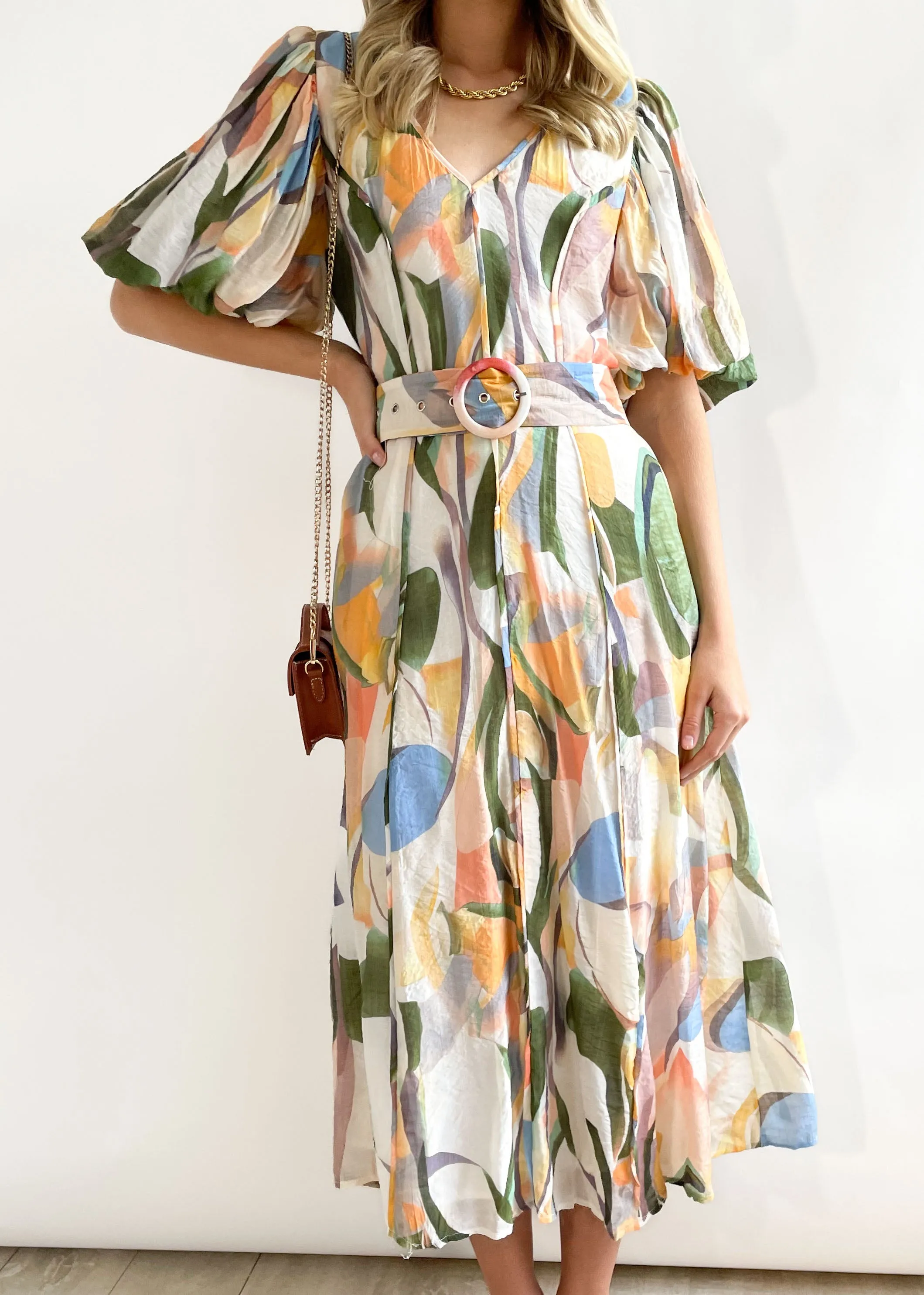 Miya Midi Dress - Pastel Mirage sold by Gingham & Heels product image thumbnail 4