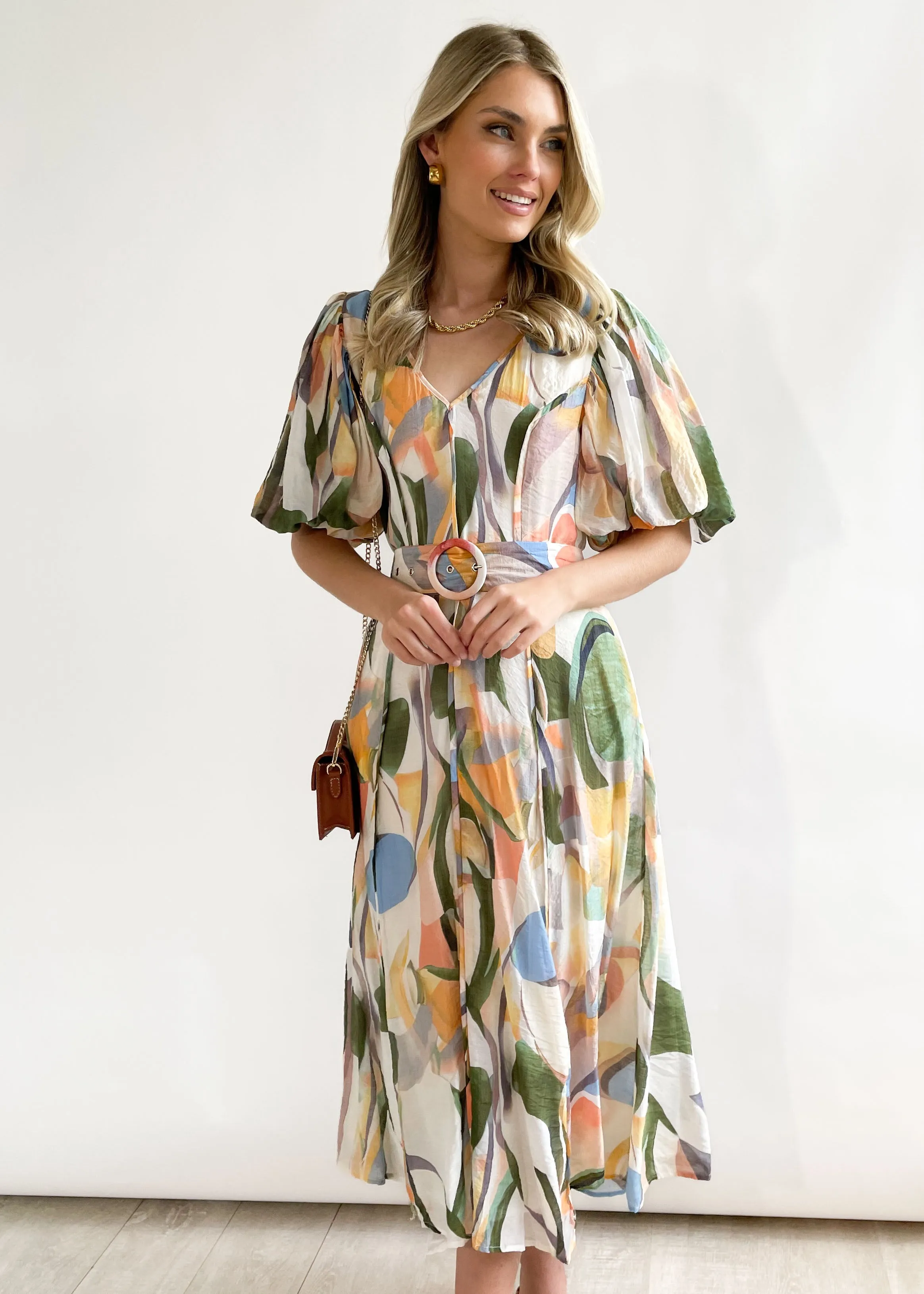 Miya Midi Dress - Pastel Mirage sold by Gingham & Heels product image thumbnail 5