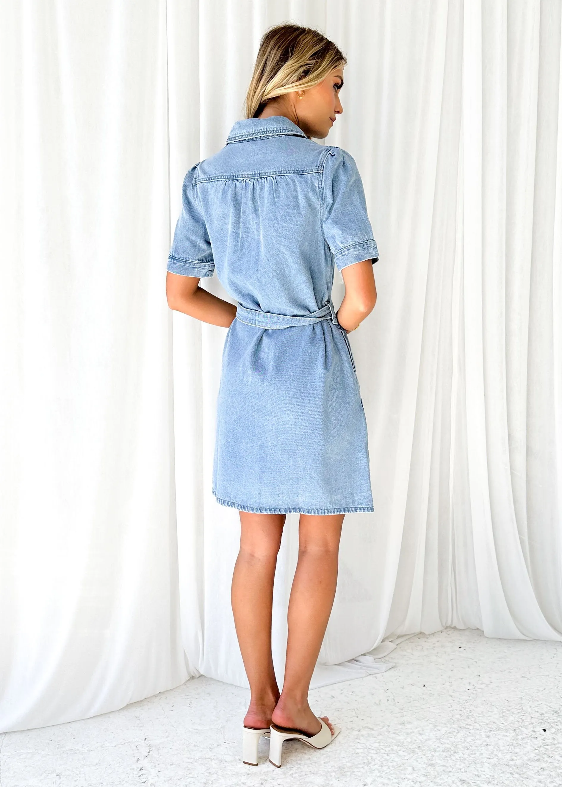 Wellow Denim Dress - Light Blue sold by Gingham & Heels product image thumbnail 5