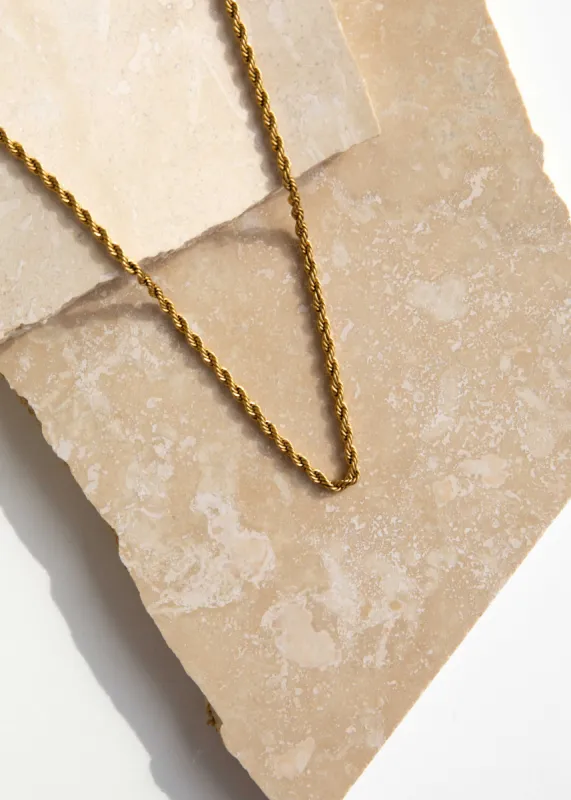 Harlow Gold Plated Necklace - Gold sold by Gingham & Heels
