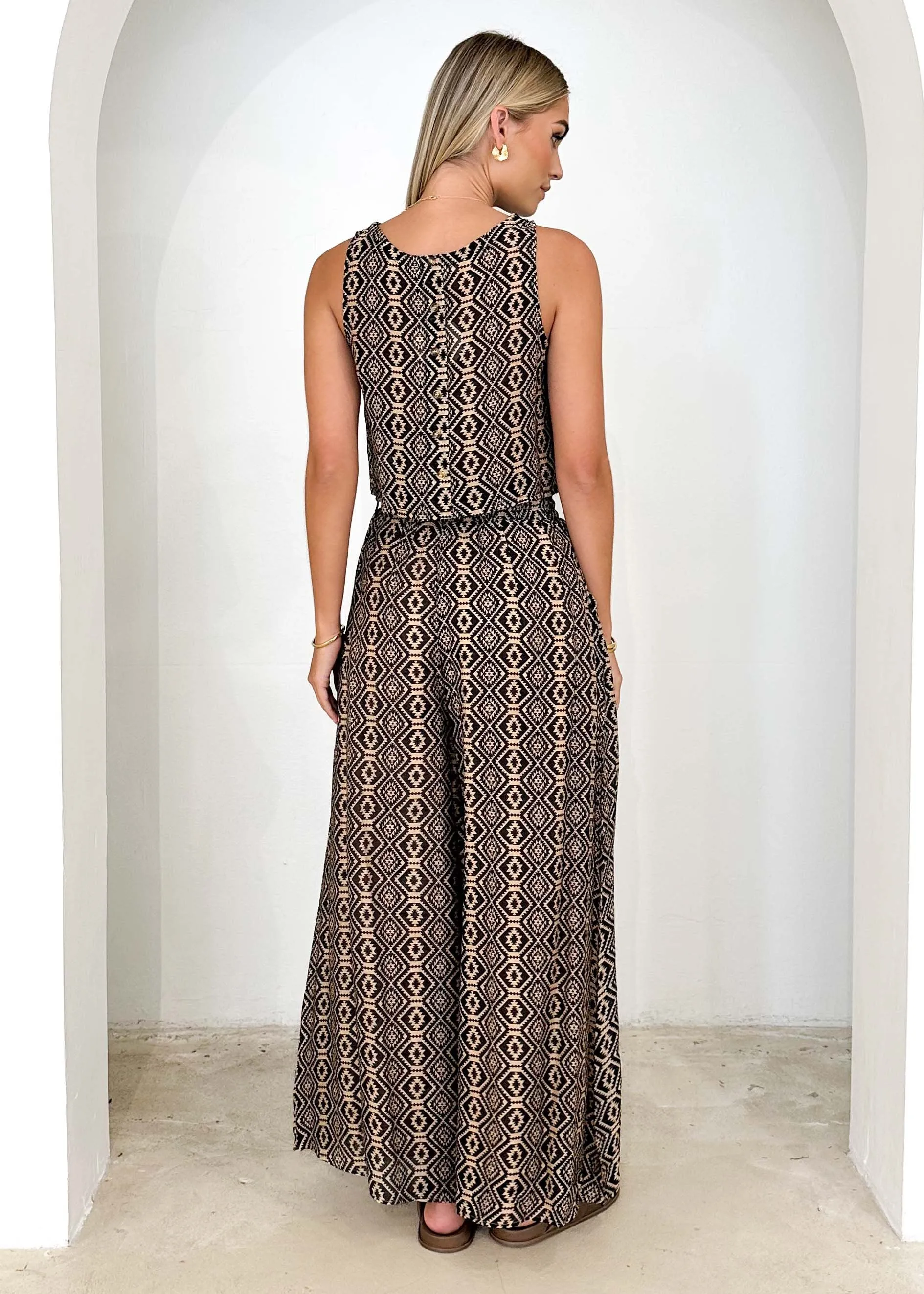 Amlore Pants - Black Aztec sold by Gingham & Heels product image thumbnail 5