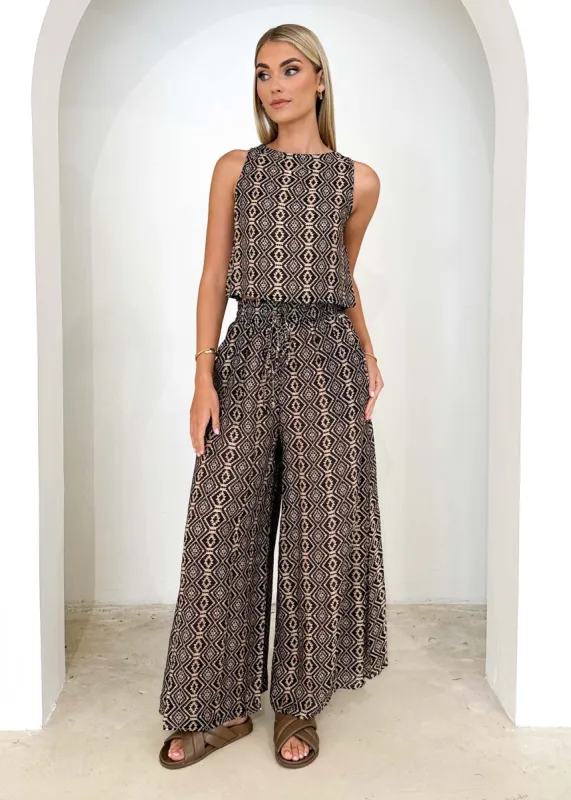 Amlore Pants - Black Aztec sold by Gingham & Heels