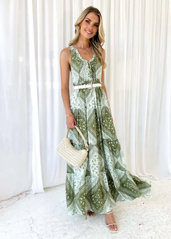 Erryn Maxi Dress - Sage Thyme sold by Gingham & Heels