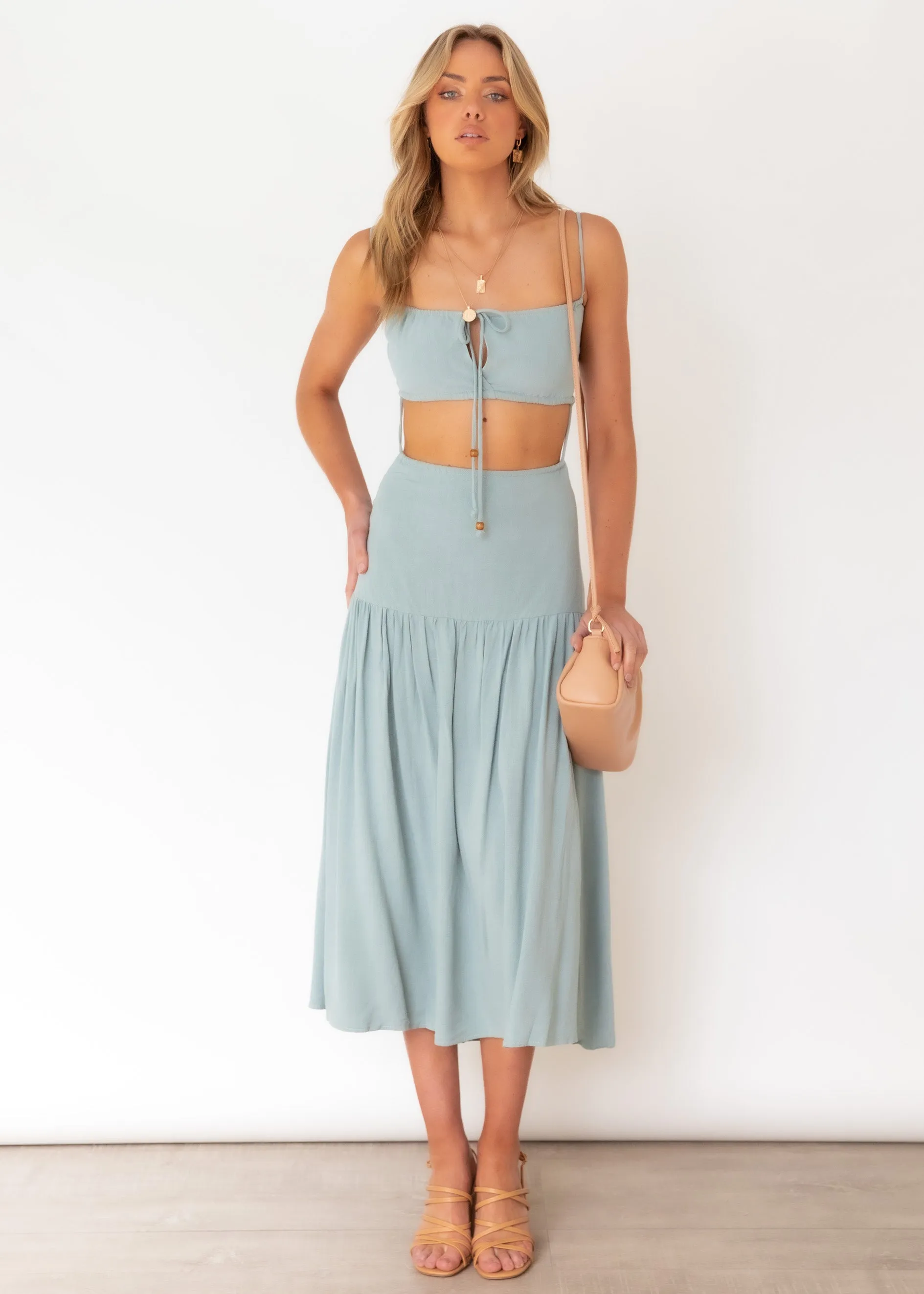 Nia Midi Dress - Sage sold by Gingham & Heels product image thumbnail 2
