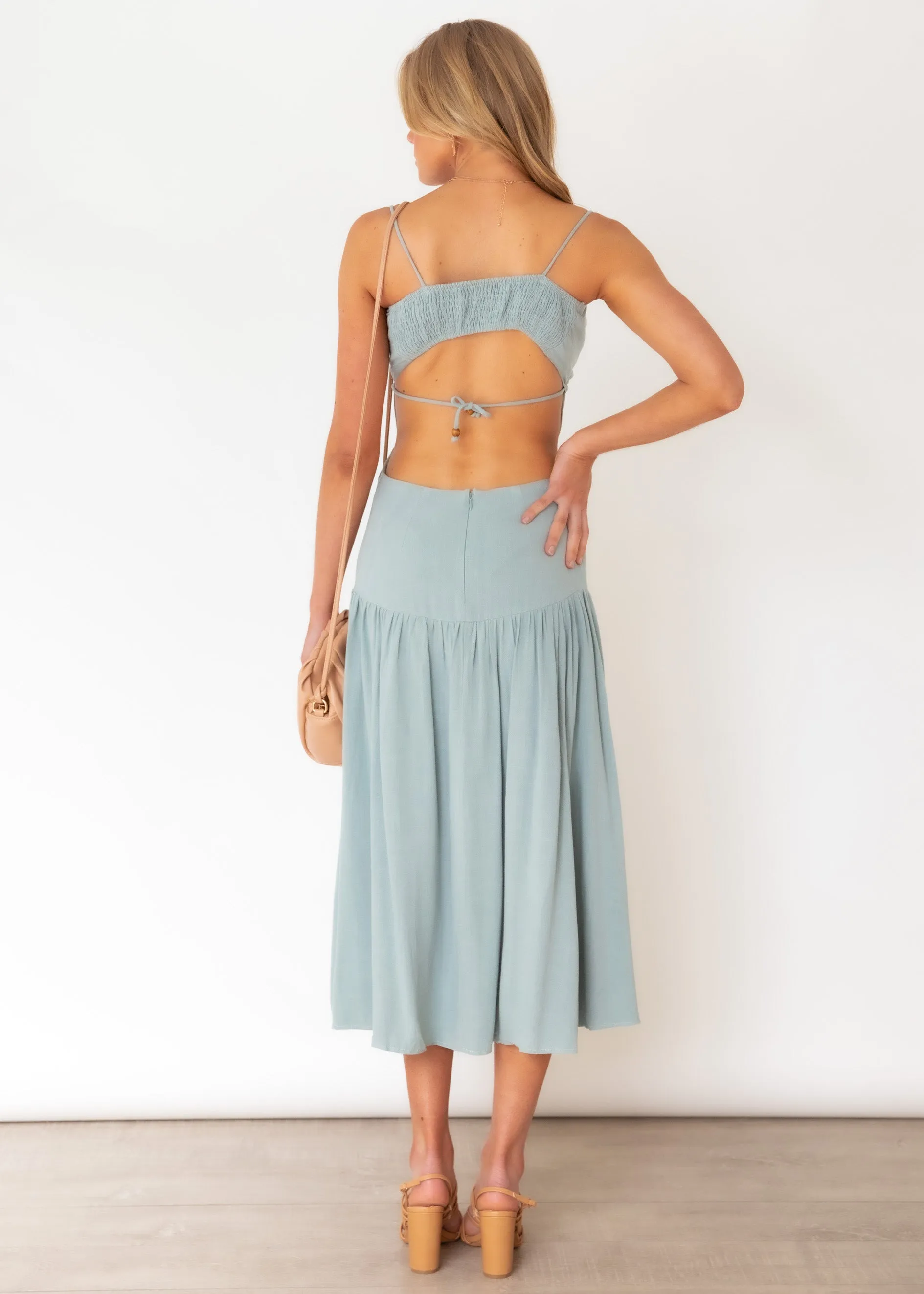 Nia Midi Dress - Sage sold by Gingham & Heels product image thumbnail 5