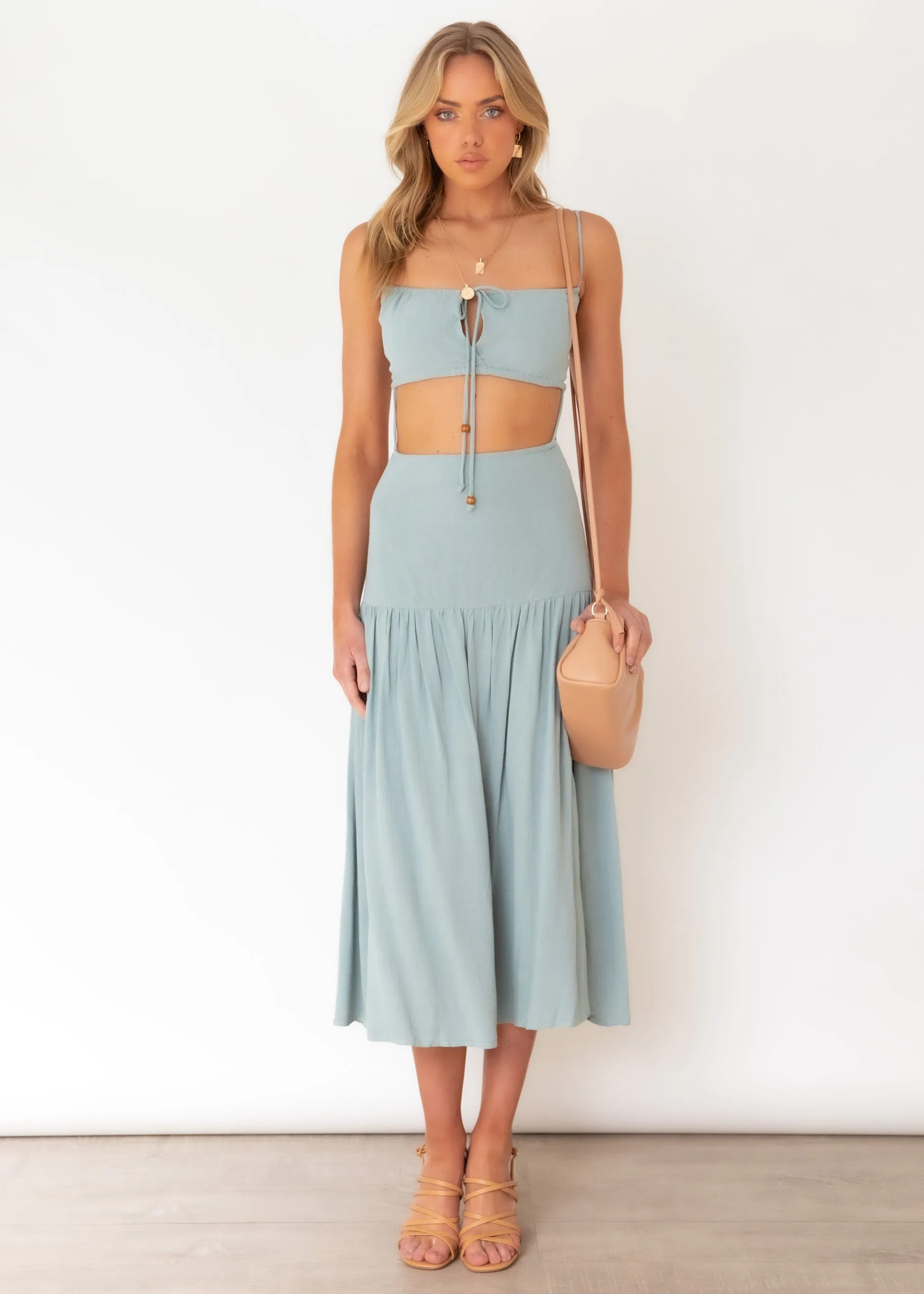 Nia Midi Dress - Sage sold by Gingham & Heels product image thumbnail 3