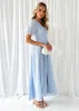 Dunning Midi Dress - Sky Blue sold by Gingham & Heels