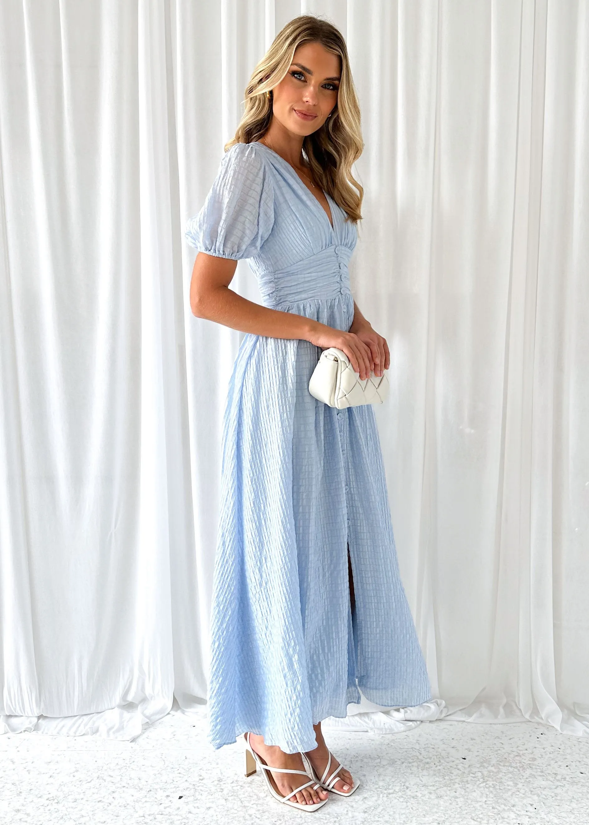 Dunning Midi Dress - Sky Blue sold by Gingham & Heels product image thumbnail 4