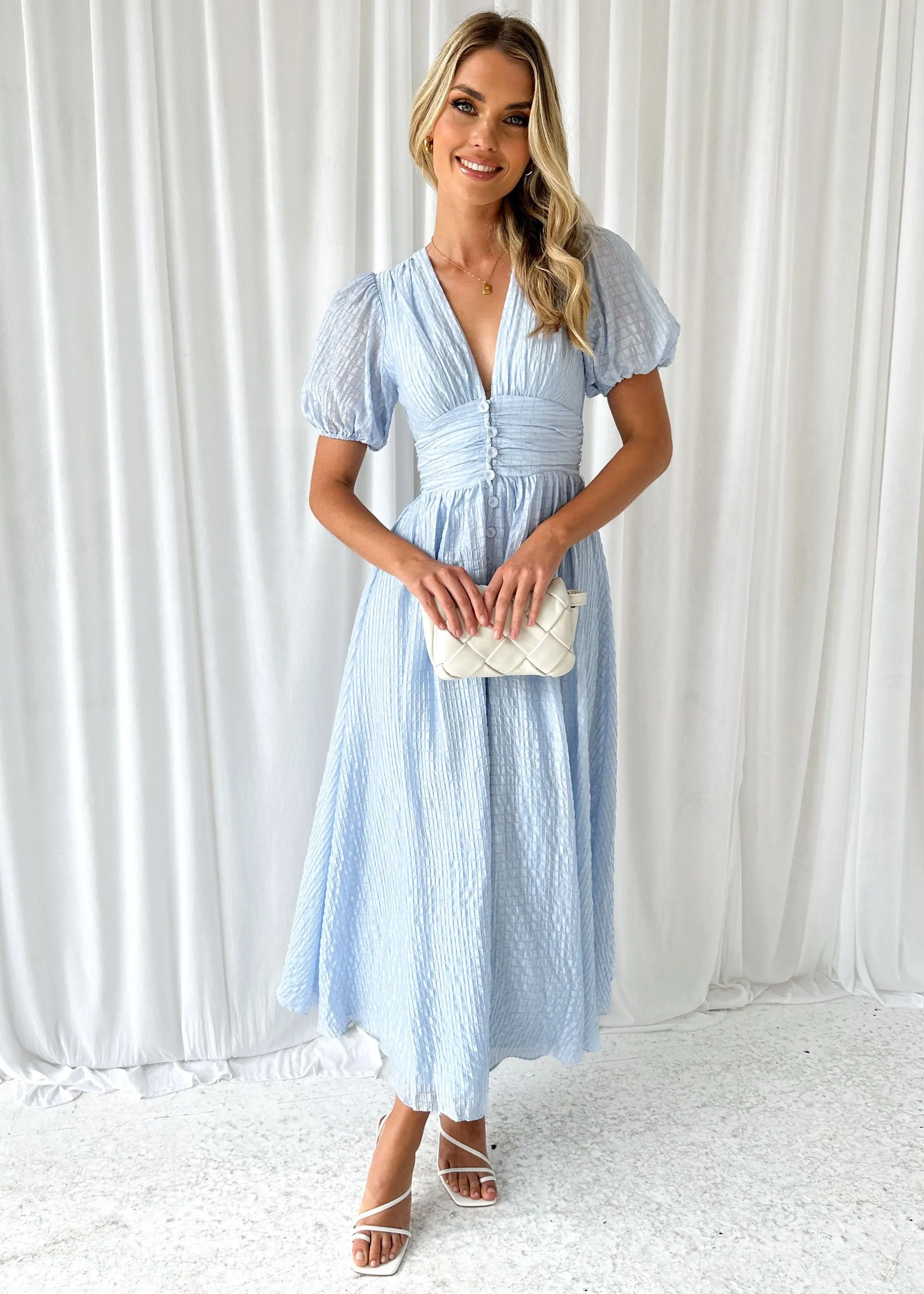 Dunning Midi Dress - Sky Blue sold by Gingham & Heels product image thumbnail 3