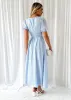 Dunning Midi Dress - Sky Blue sold by Gingham & Heels