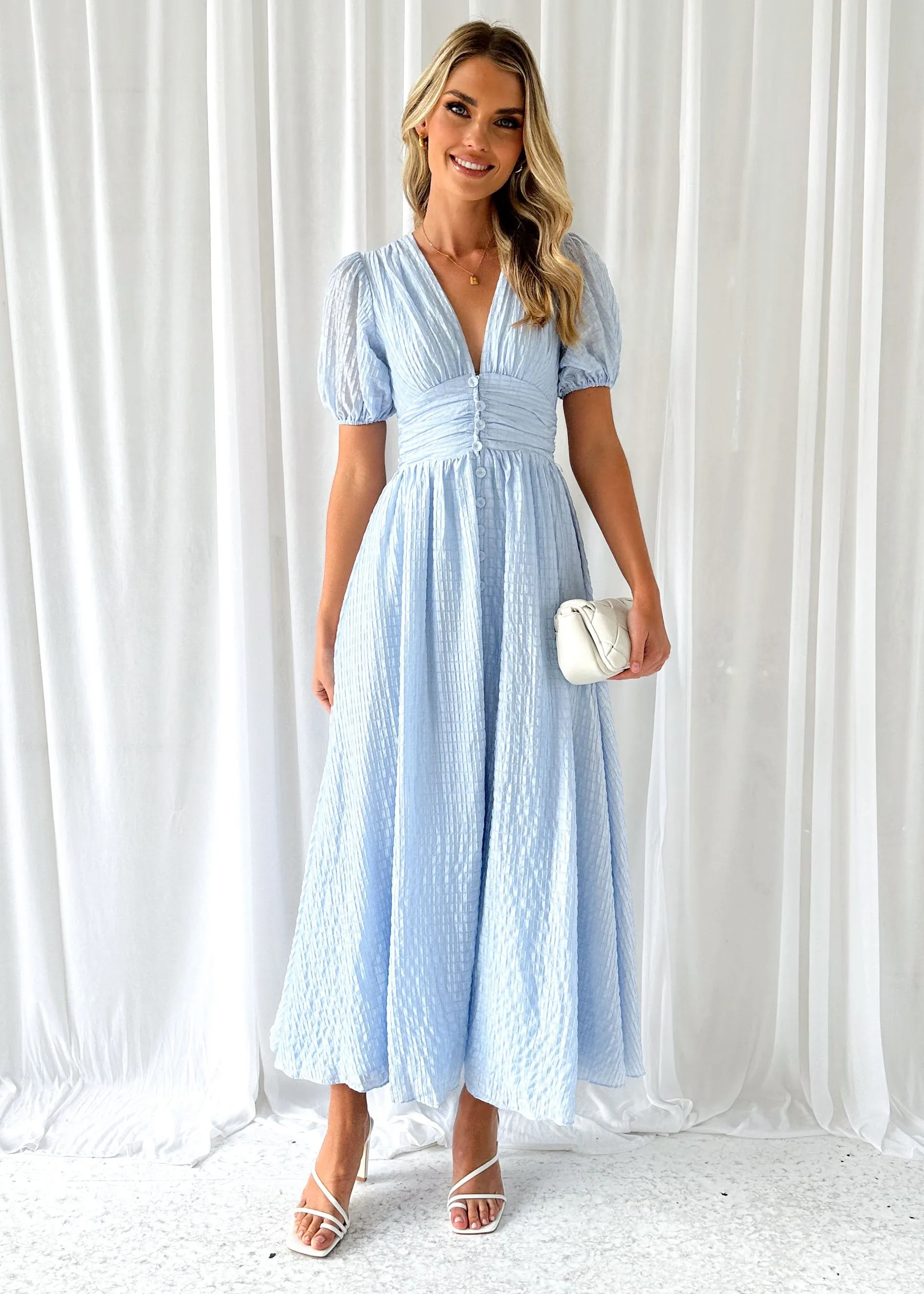 Dunning Midi Dress - Sky Blue sold by Gingham & Heels product image thumbnail 2