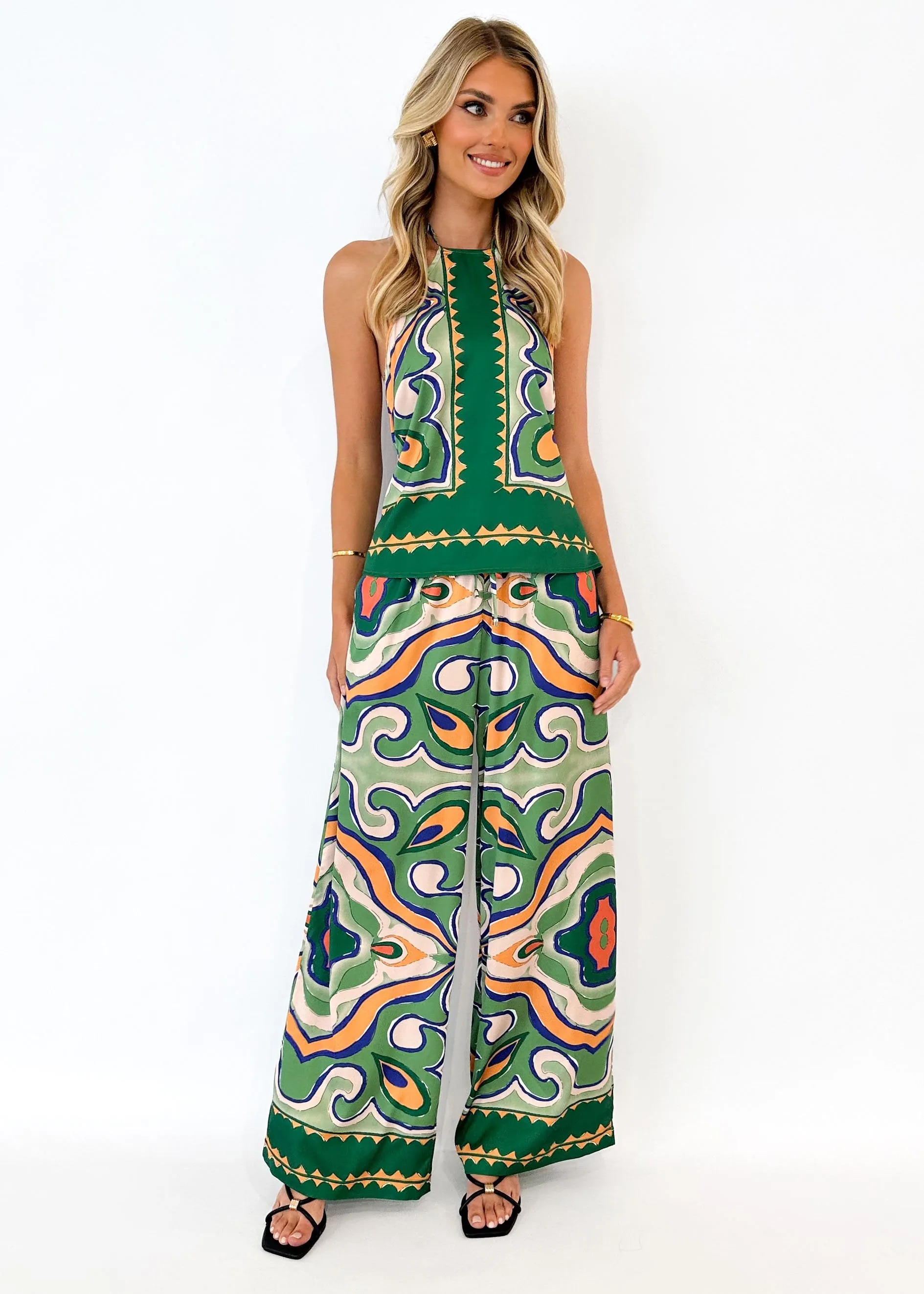 Jayslo Halter Top - Fern Swirl sold by Gingham & Heels product image thumbnail 5