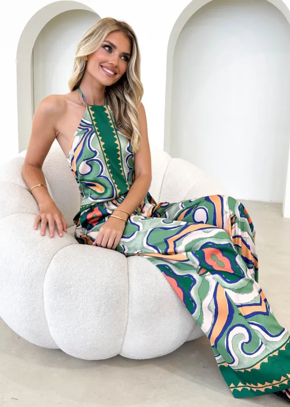 Jayslo Halter Top - Fern Swirl sold by Gingham & Heels