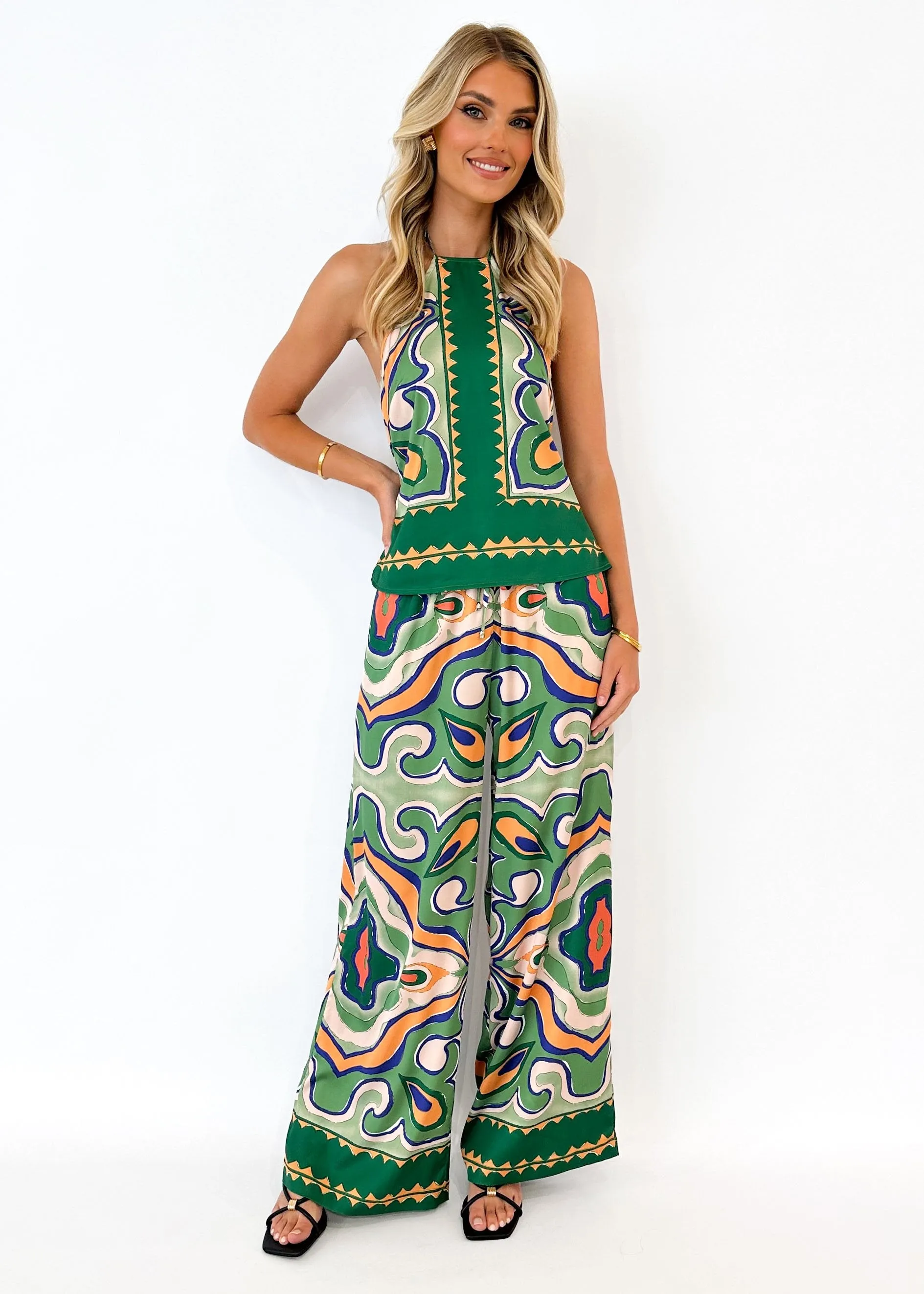 Jayslo Halter Top - Fern Swirl sold by Gingham & Heels product image thumbnail 2