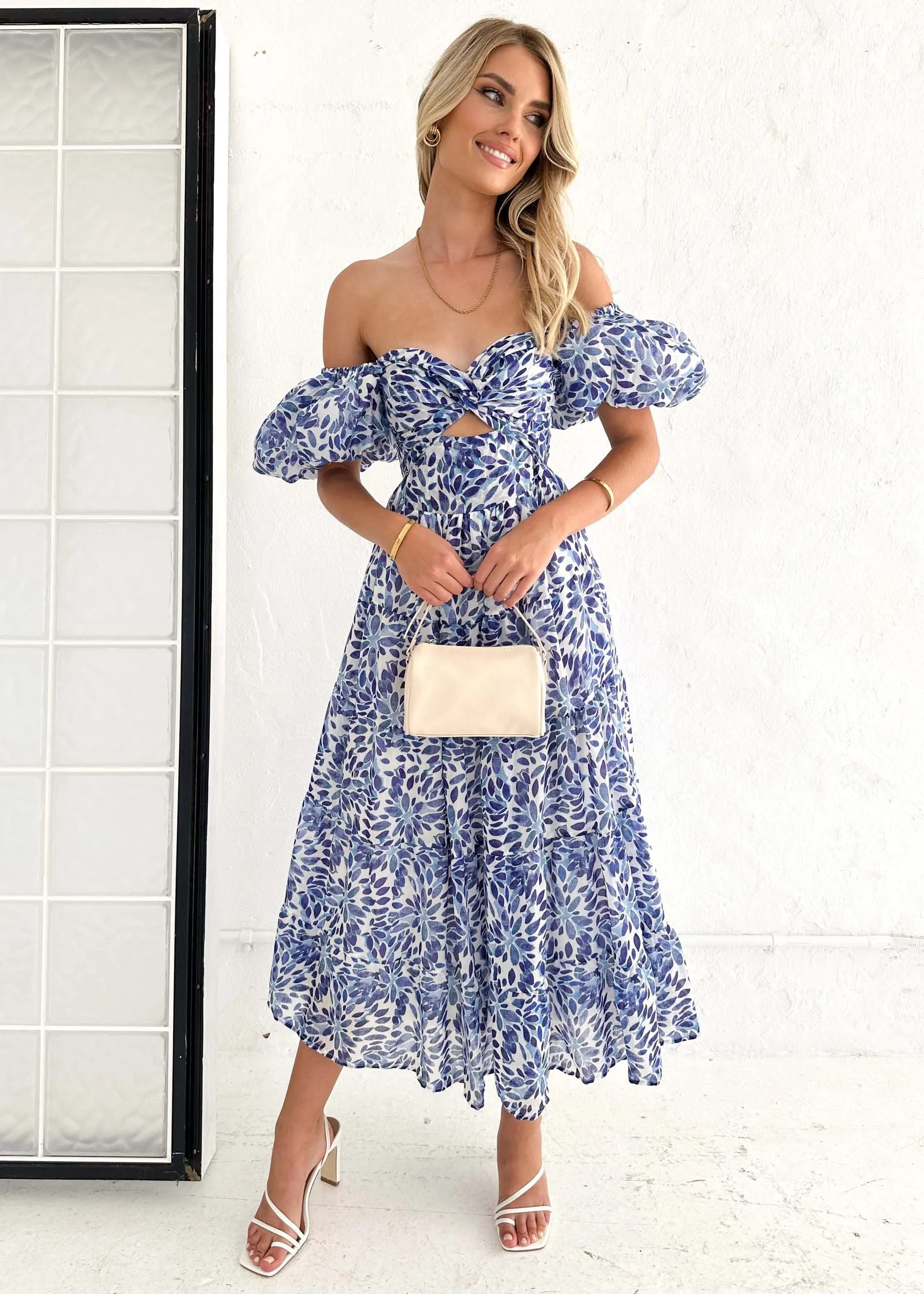 Tridden Maxi Dress - Blue Petal sold by Gingham & Heels product image thumbnail 4