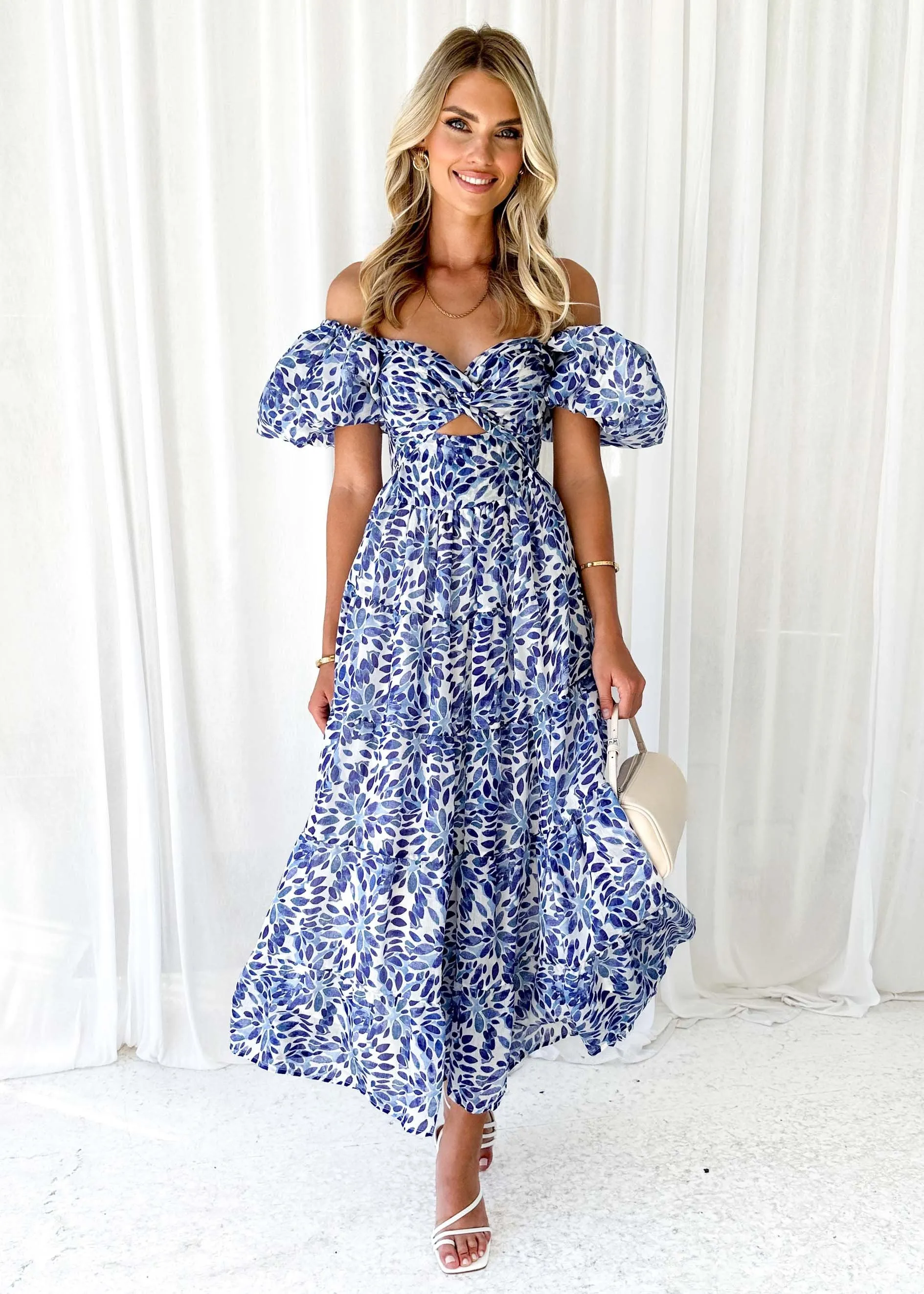 Tridden Maxi Dress - Blue Petal sold by Gingham & Heels product image thumbnail 3