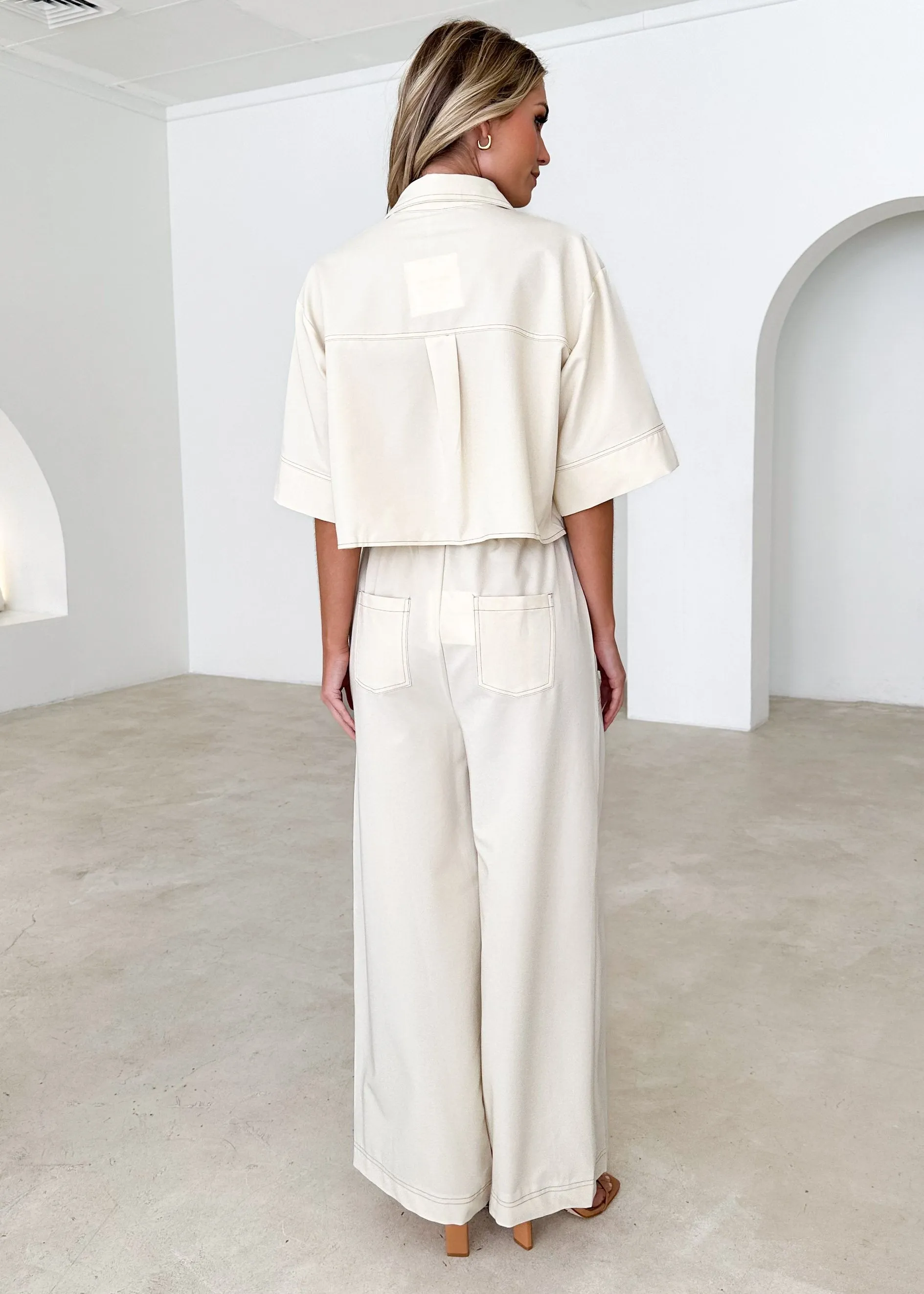 Brynley Shirt - Beige sold by Gingham & Heels product image thumbnail 5