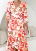 Rylani Midi Dress - Orange Fusion sold by Gingham & Heels