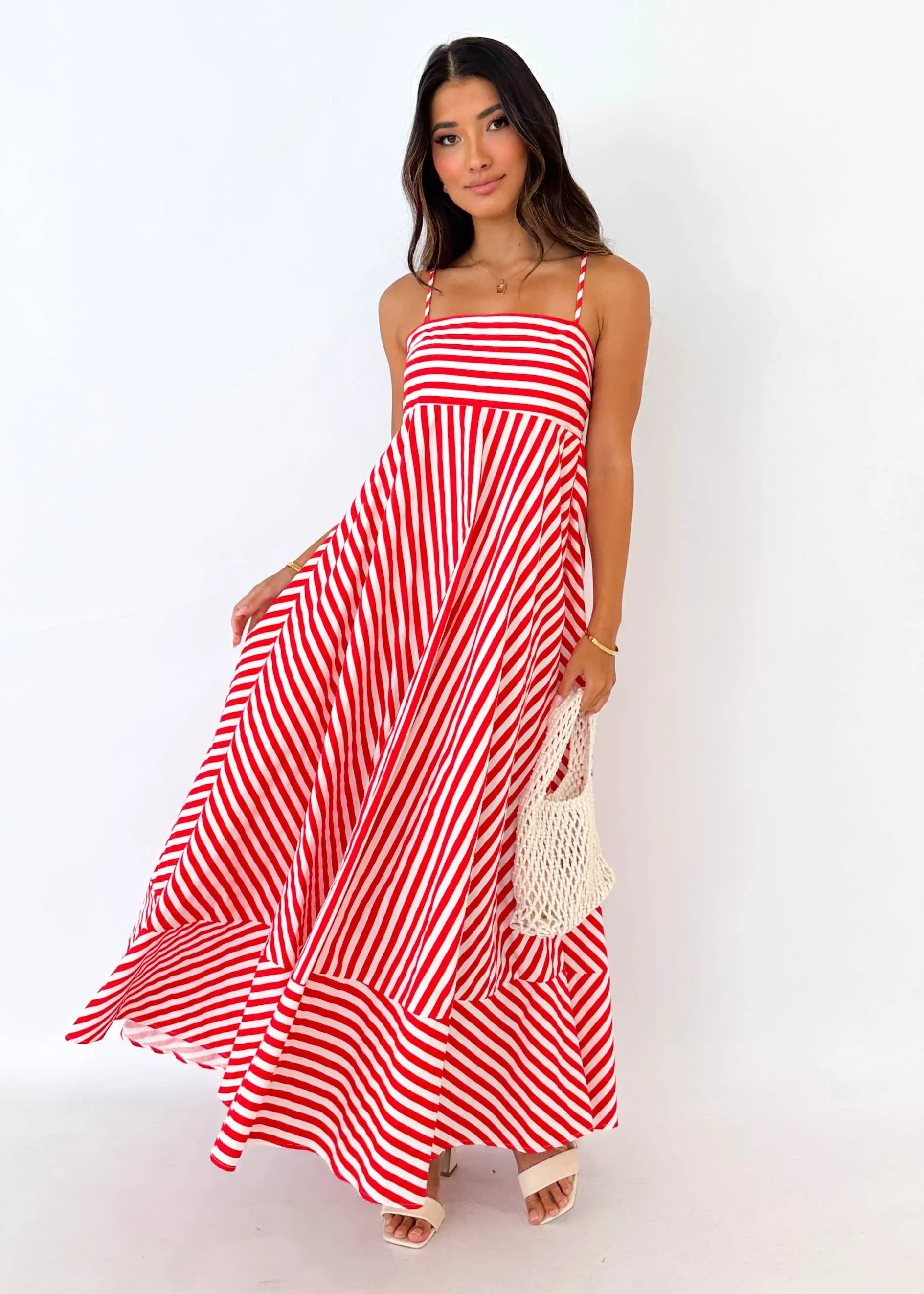 Elide Maxi Dress - Red Stripe sold by Gingham & Heels product image thumbnail 5