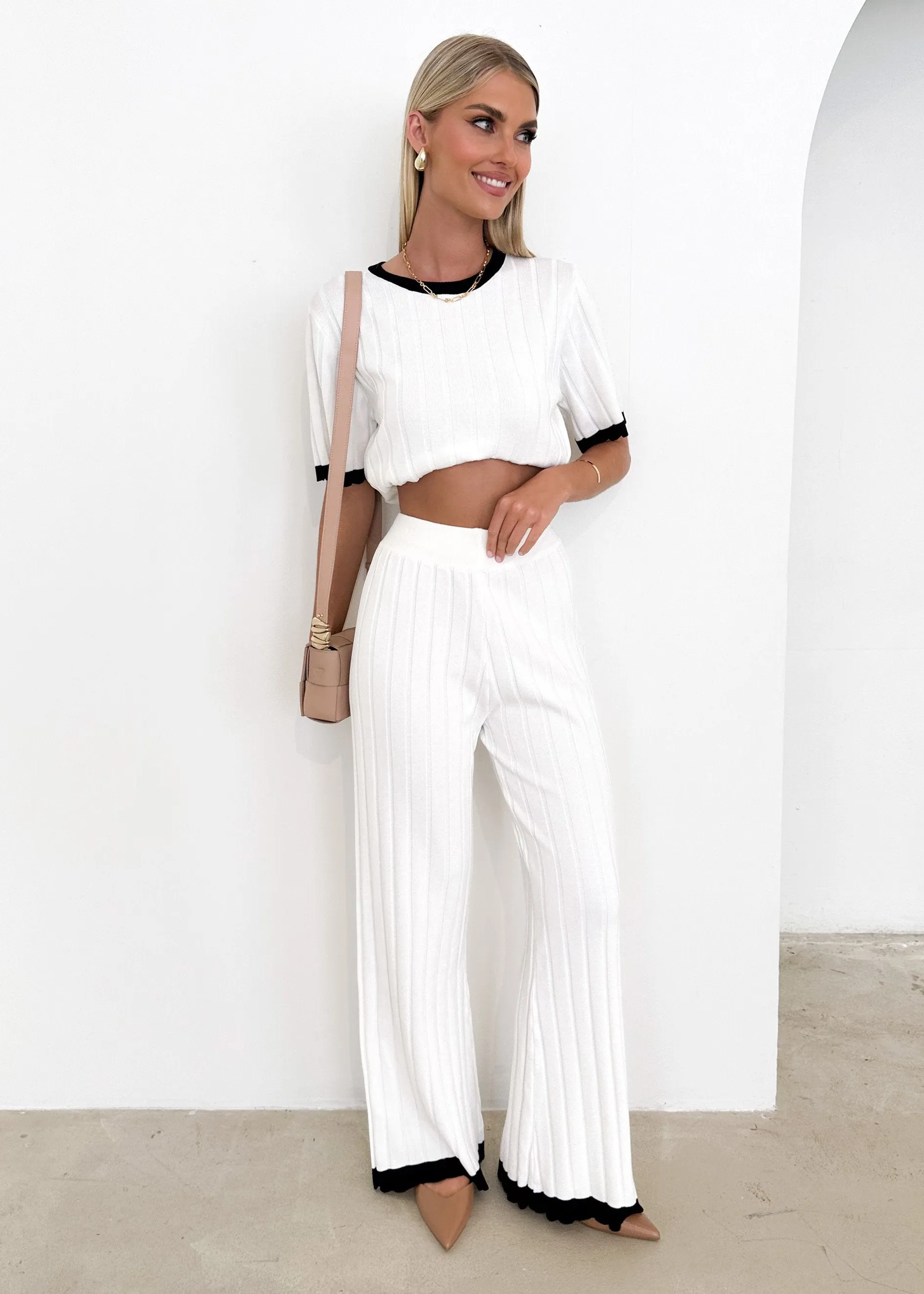 Tienna Knit Pants - Off White sold by Gingham & Heels product image thumbnail 3