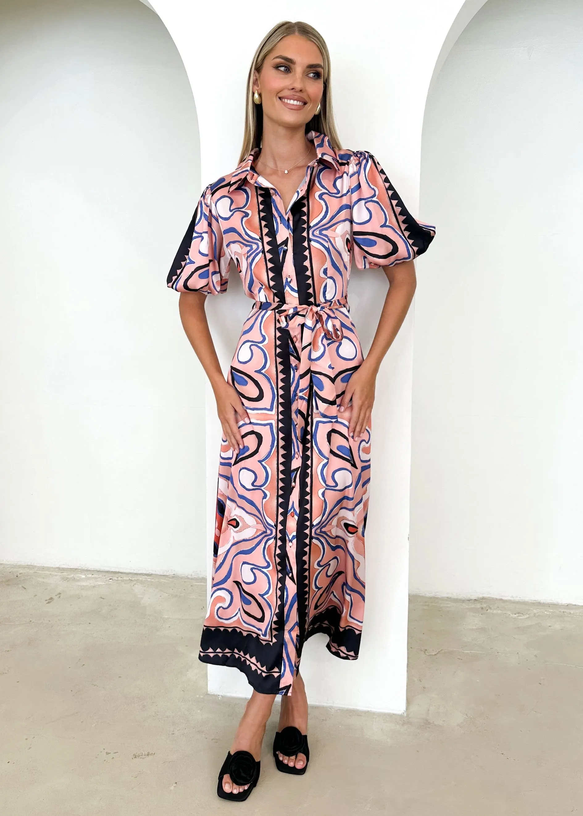 Catiana Maxi Dress - Pink Swirl sold by Gingham & Heels product image thumbnail 2