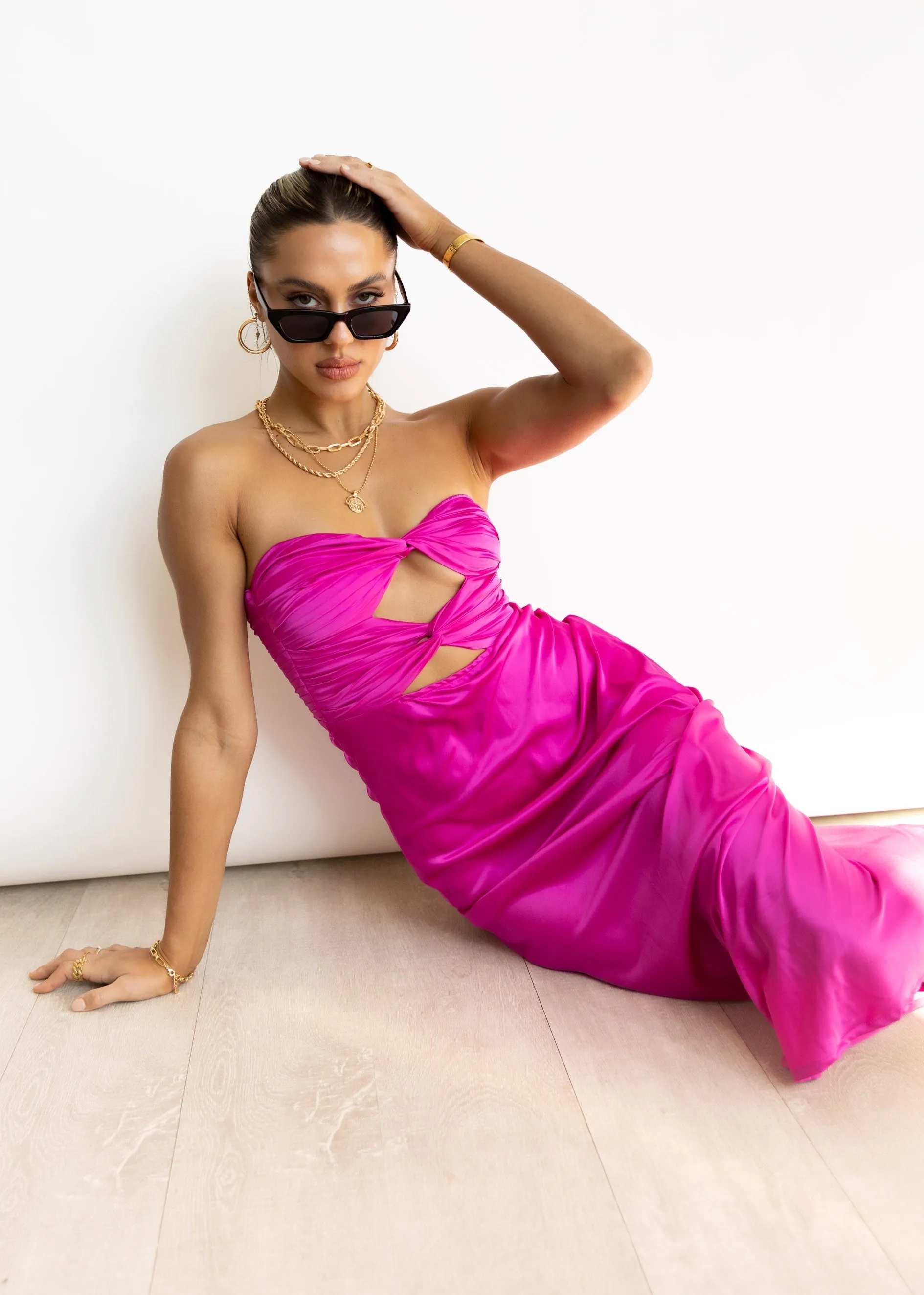 Mich Strapless Midi Dress - Orchid sold by Gingham & Heels product image thumbnail 5