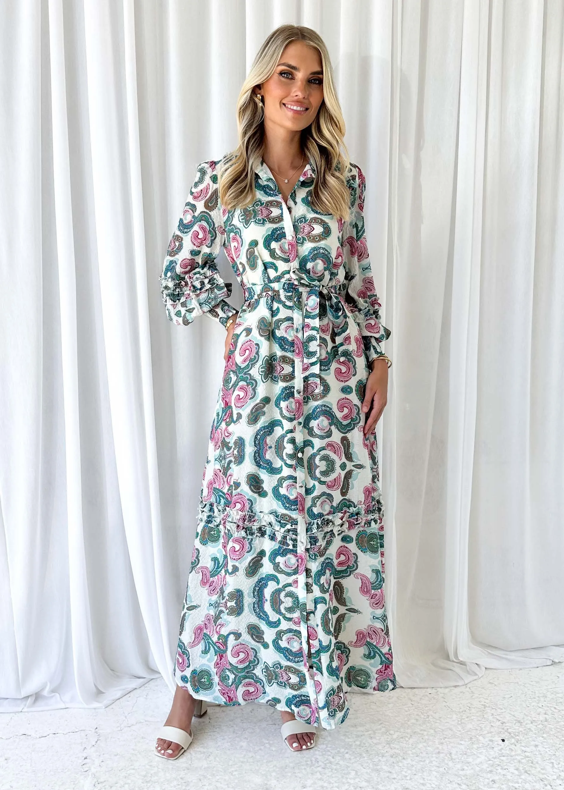 Pambo Maxi Dress - Green Paisley sold by Gingham & Heels product image thumbnail 2