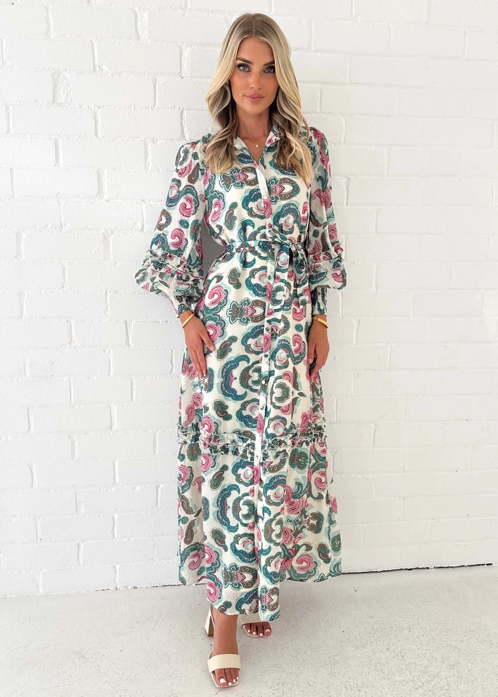 Pambo Maxi Dress - Green Paisley sold by Gingham & Heels product image thumbnail 3