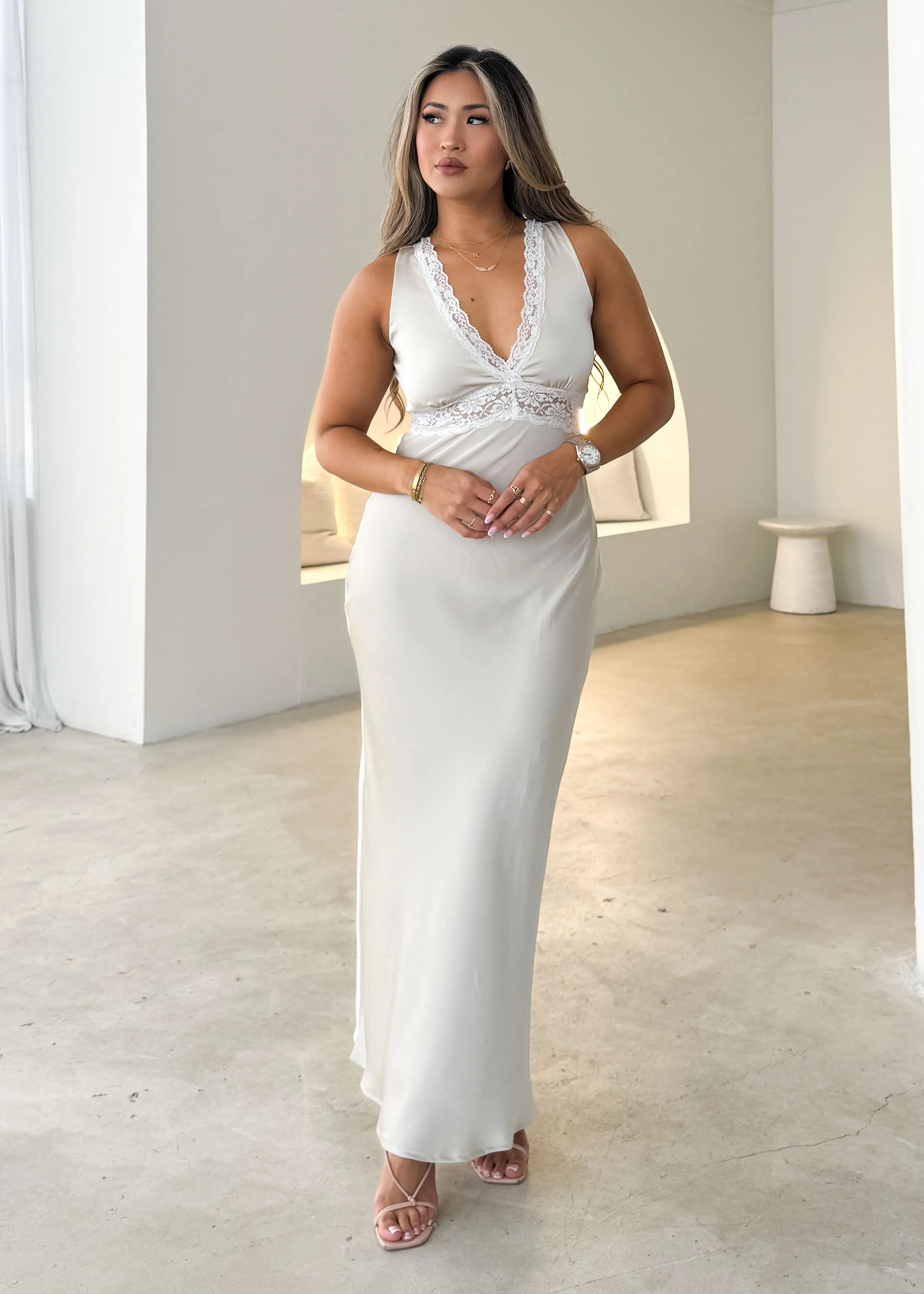 Delatra Maxi Dress - Champagne sold by Gingham & Heels product image thumbnail 2